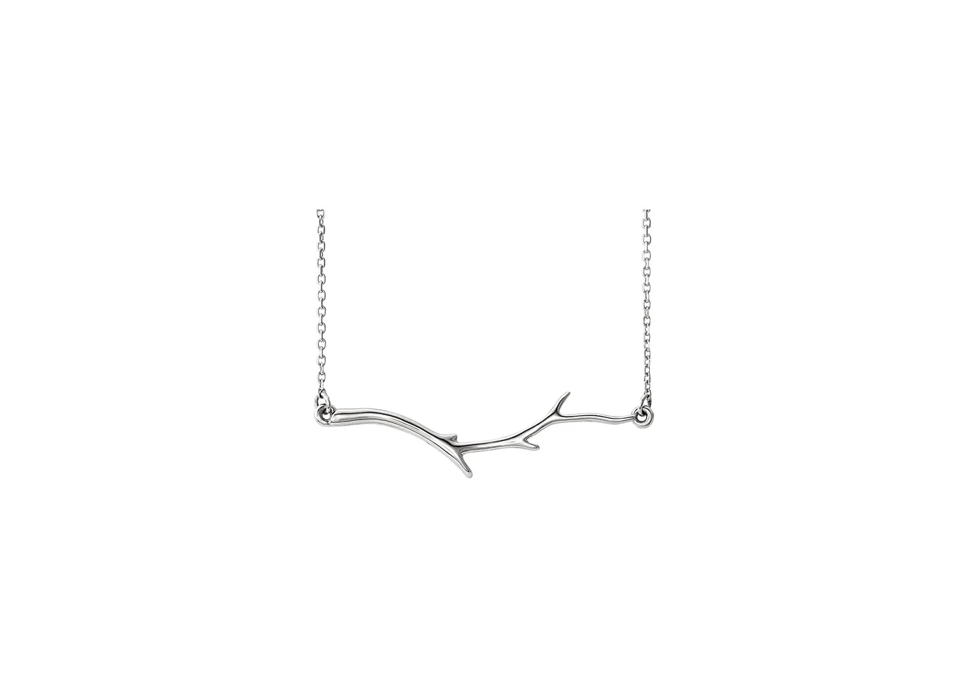 Branch bar necklace, 16-18" chain