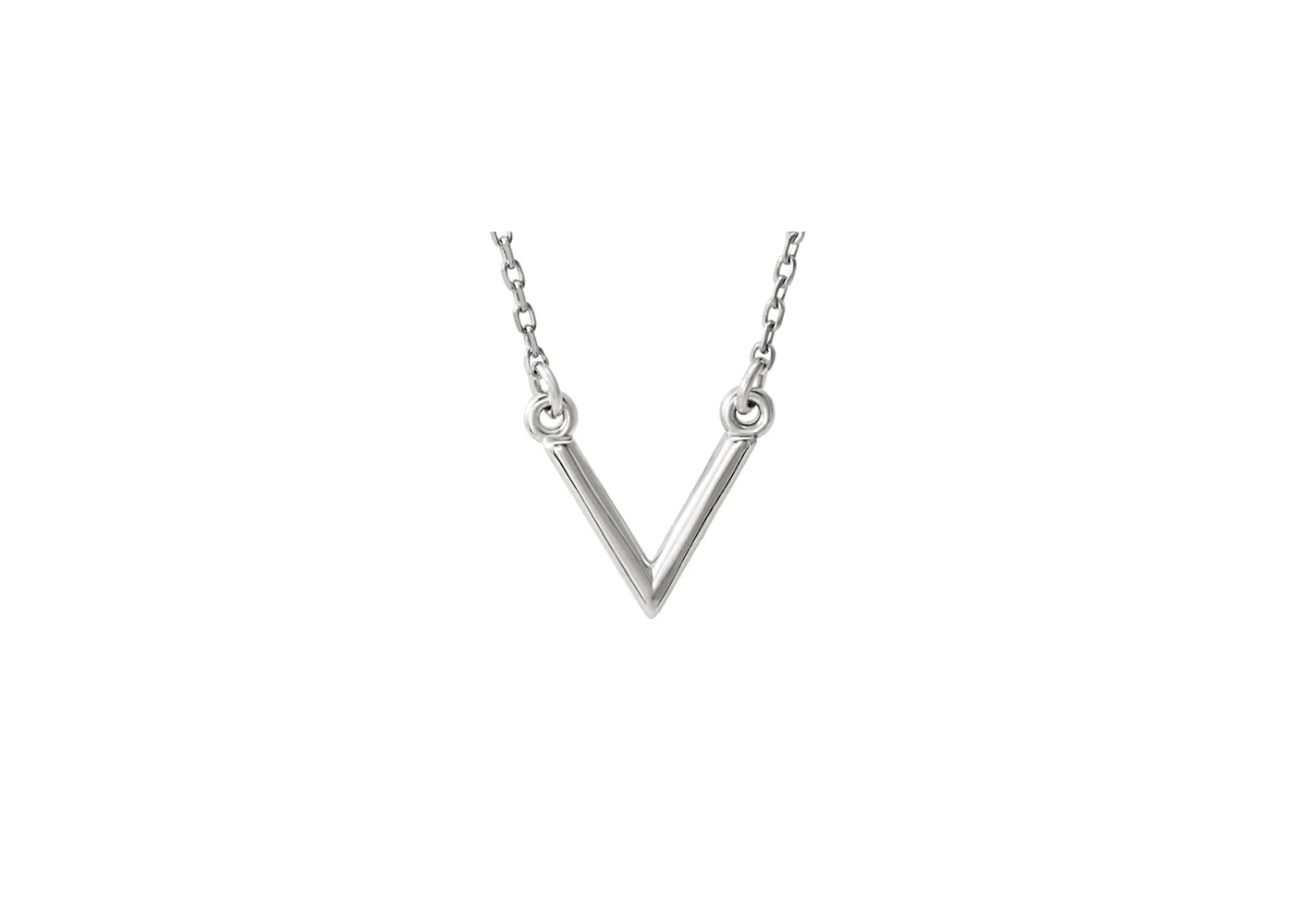 "V" pendant, 16.5" chain