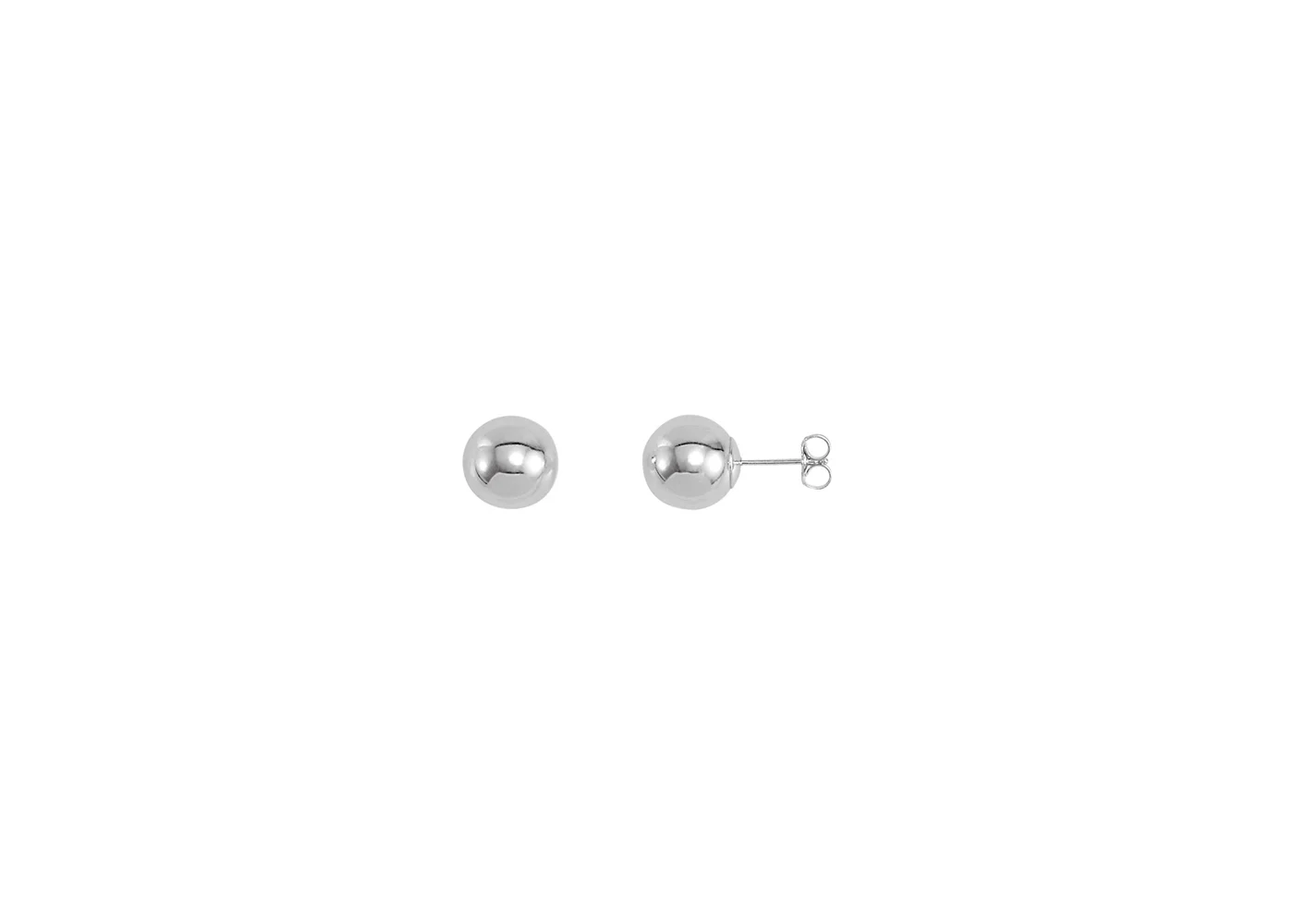 10mm polished ball earrings