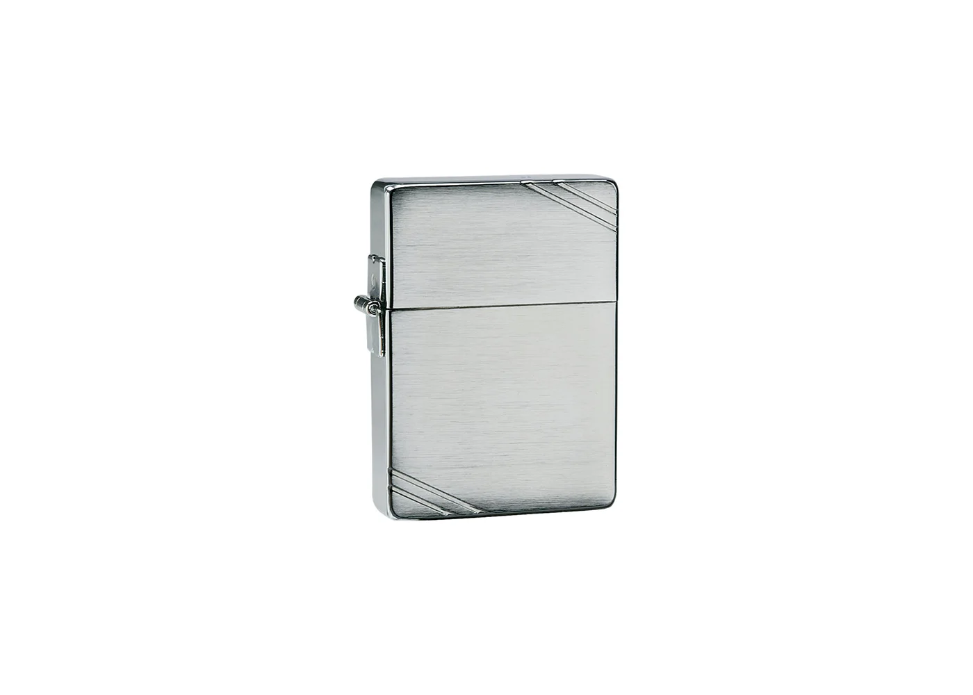 Zippo - 1935 replica brushed chrome, w/ slashes