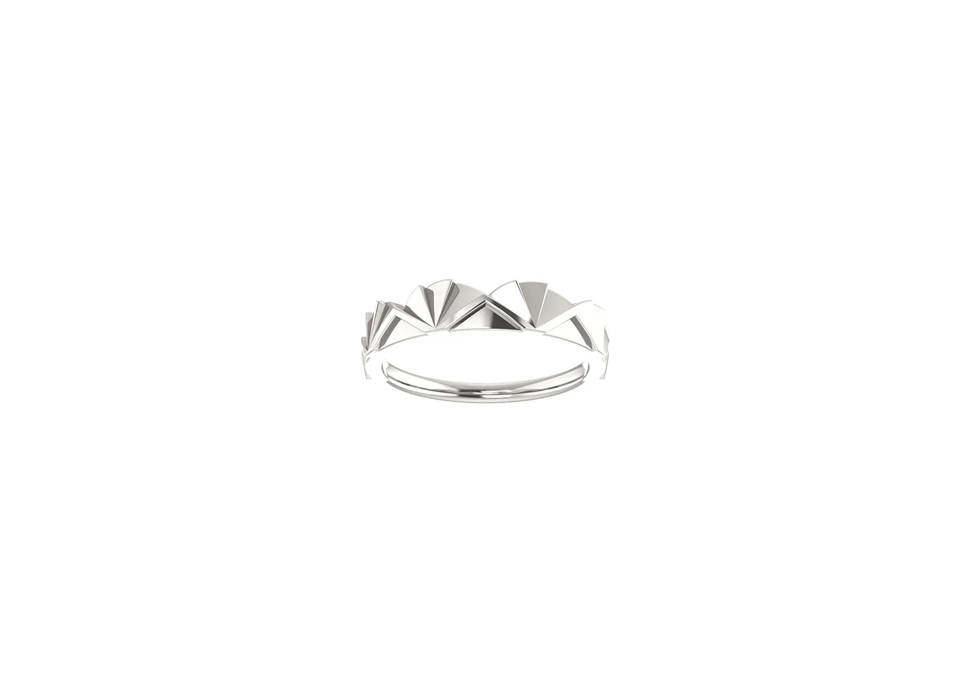 Geometric art deco stacker ring