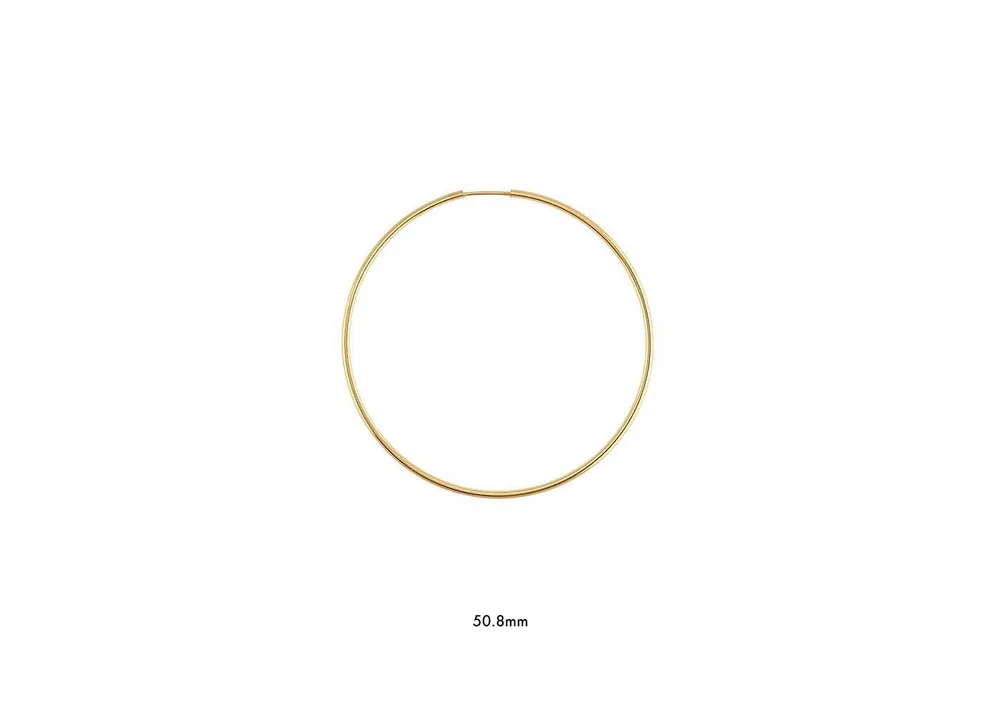 Gold-filled endless hoops, 10 76mm — Vent