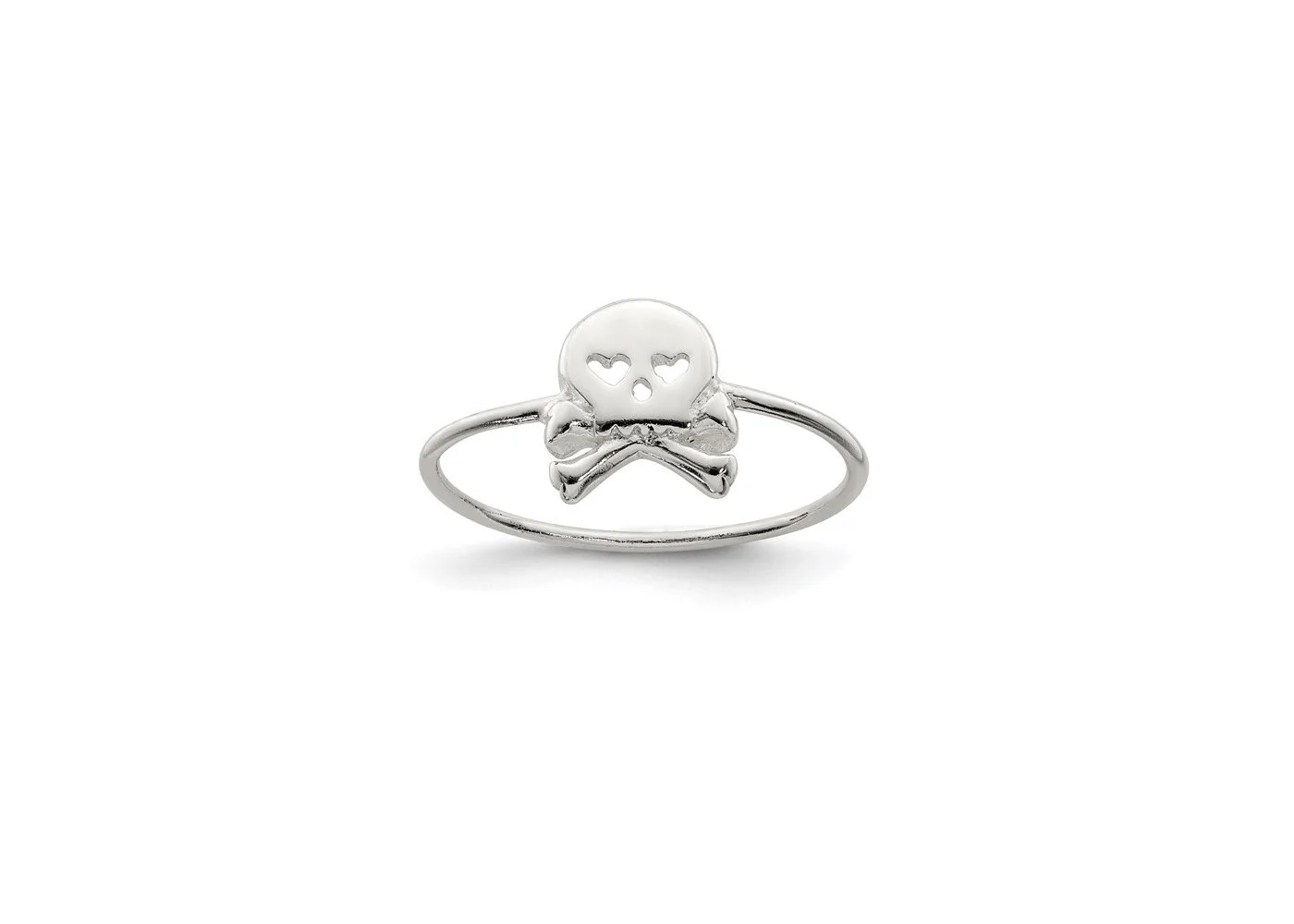Small gumball skull + crossbones ring