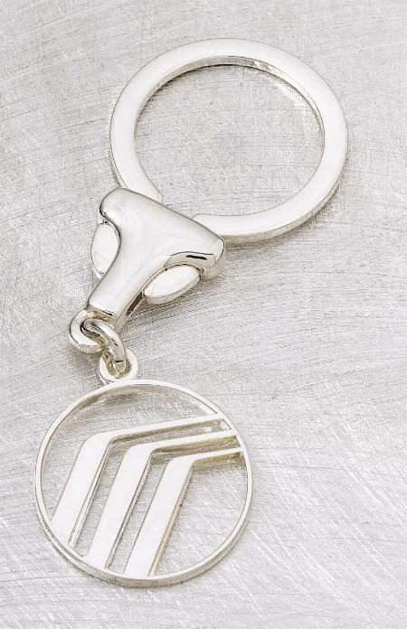 Eurostyle circular key ring with custom medallion 22-2500