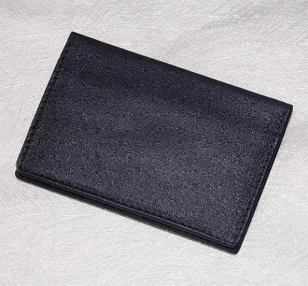 Black Business card case in black full grain leather 22-5900