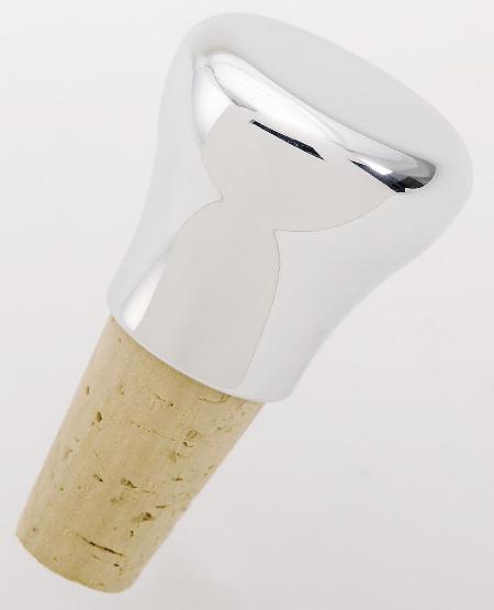 Profile wine stopper in machined solid billet aluminum 22-5625