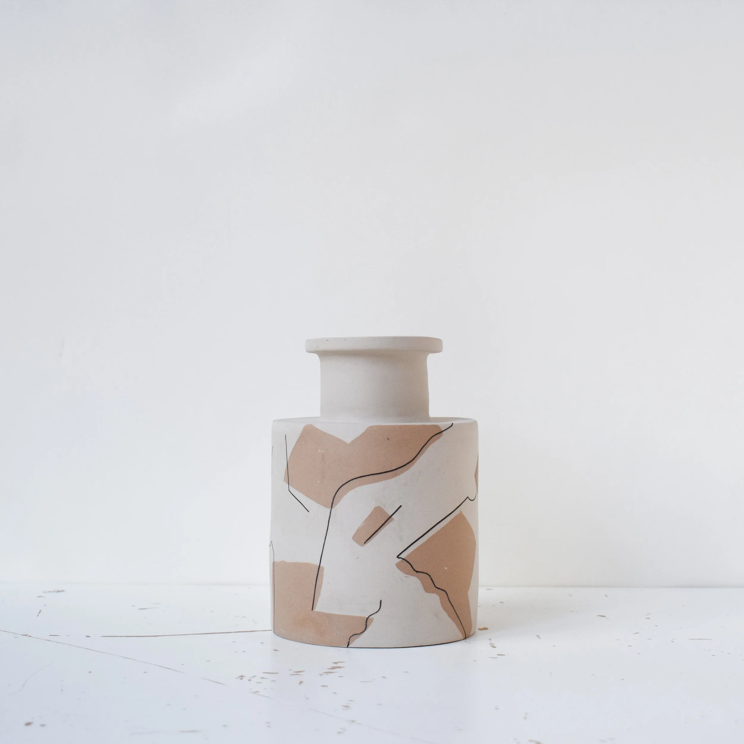 archive - lines collage vase