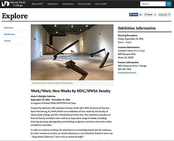 Work/Work new works by MDC/NWSA Faculty