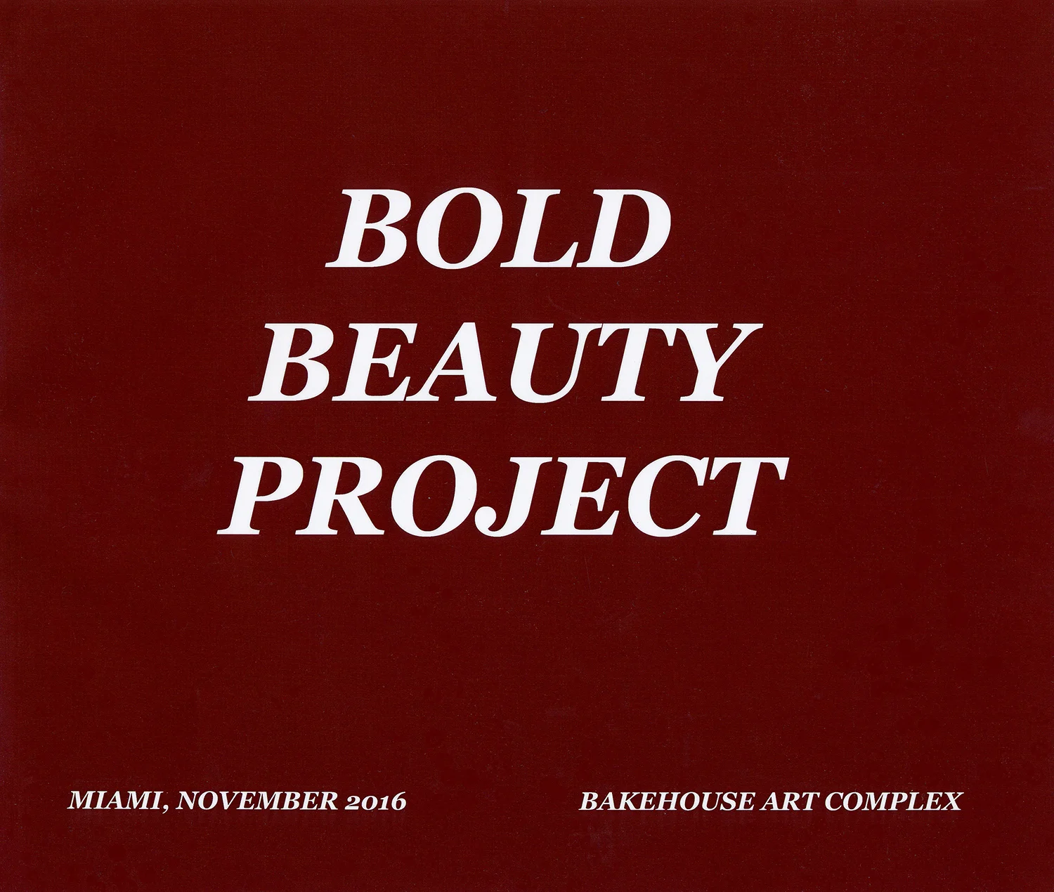 Bold Beauty Project, Miami at BAC Blurb Book