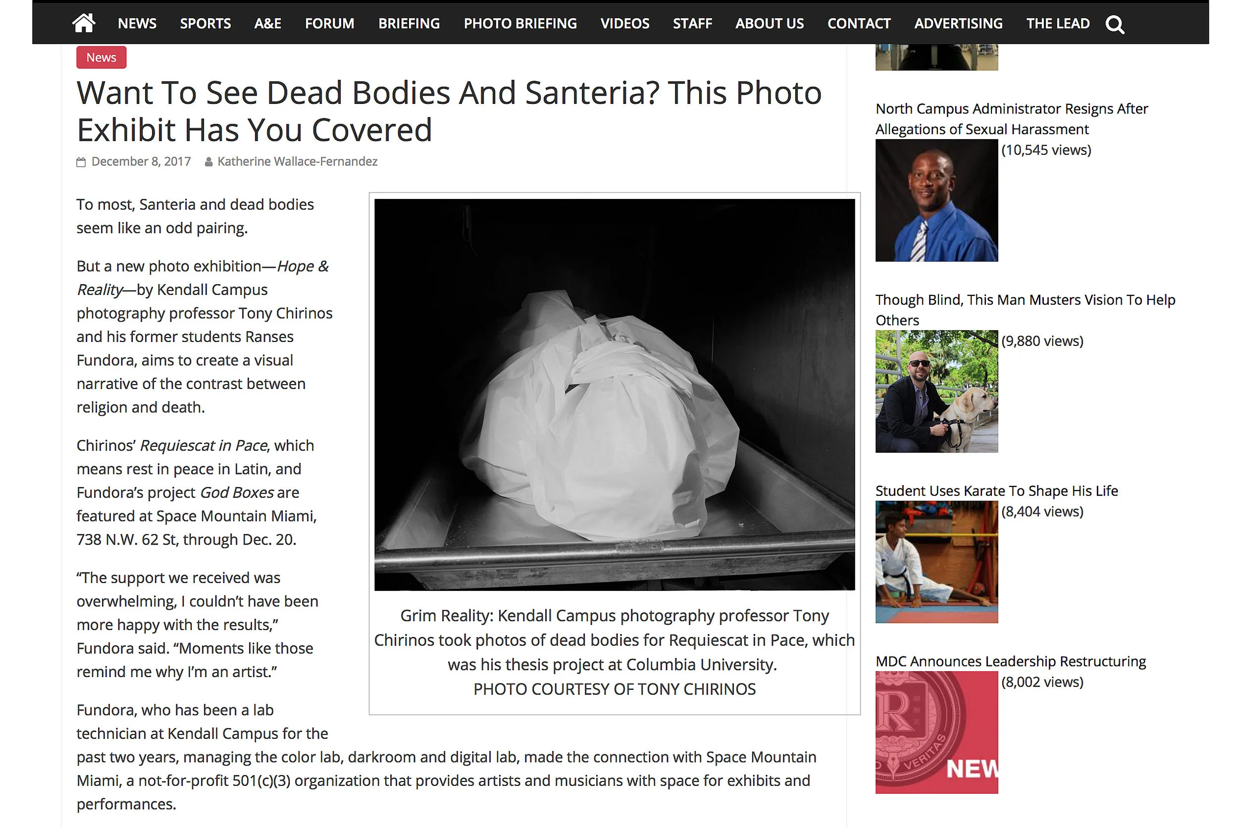 Hope & Reality featured in The Reporter