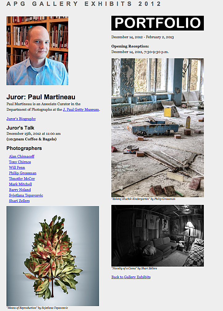 Atlanta Photography Group Portfolio 2012, Atlanta Photography Group, Atlanta Georgia, December 12, 2012 – February 2, 2013