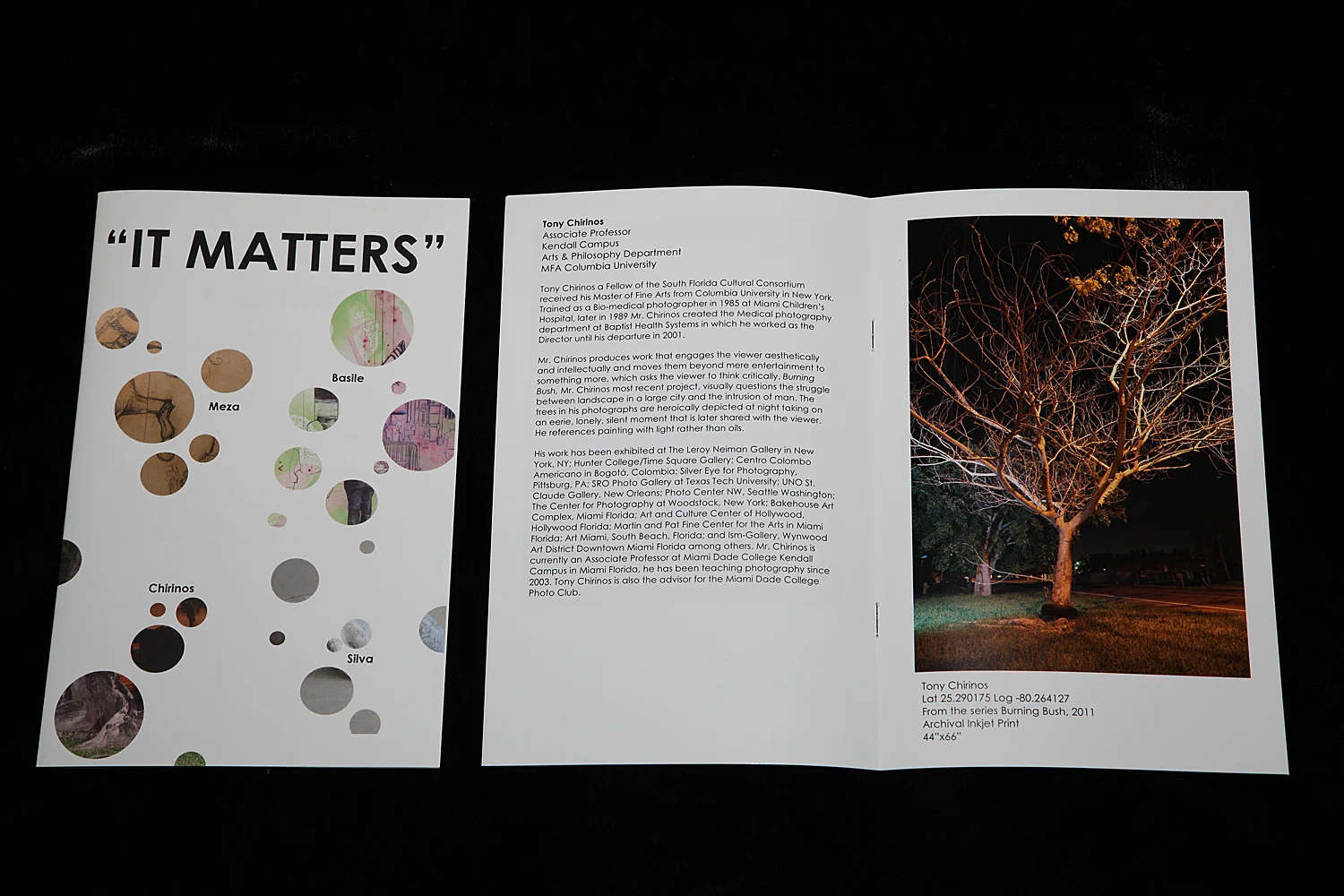 “IT MATTERS”, Full Time Faculty Exhibition, Martin & Pat Fine Center for the Arts, Miami Dade College Kendall Campus