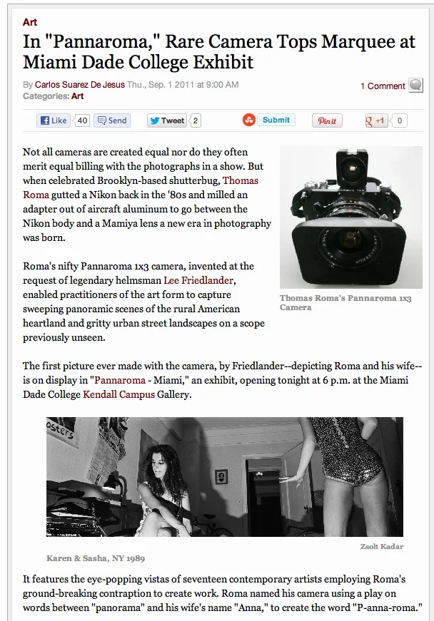 Pannaroma, New Times article