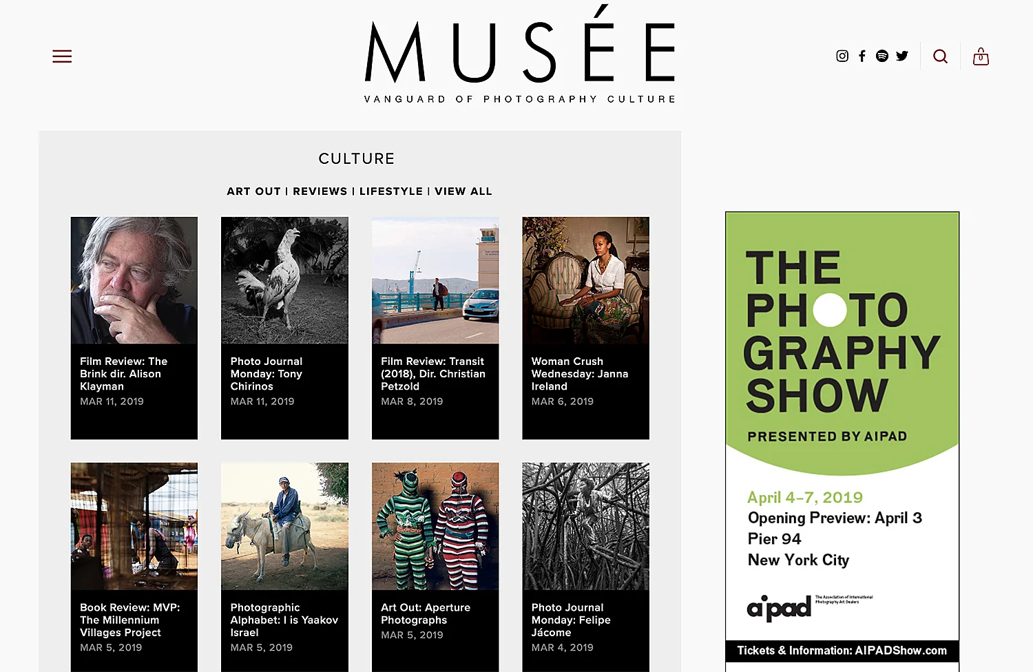 Musée Magazine, Vanguard of Photography Culture, March 2019
