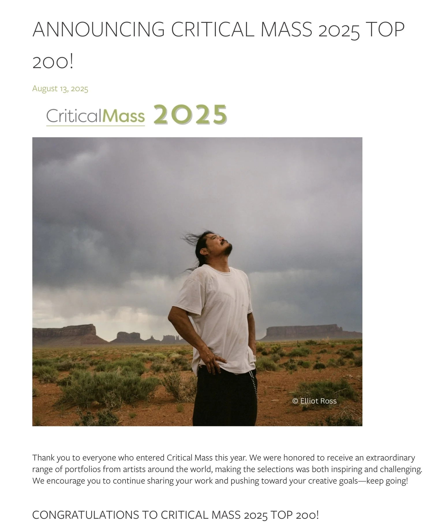 Critical Mass 2025 TOP 200