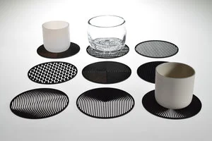 WOOD COASTER-SET (6 pcs)