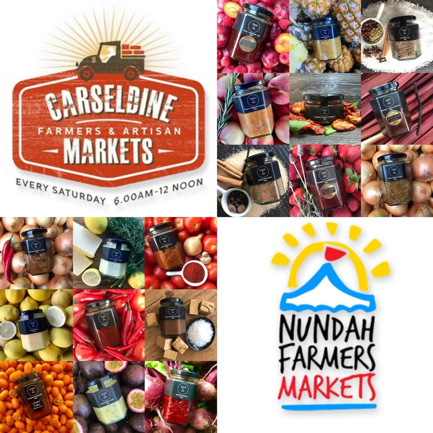 We are excited to be back at the Markets again this weekend after a weekend off! Come see us for all your #jarsofgoodness for the footy finals 🏉🏈😋
𝙎𝙖𝙩𝙪𝙧𝙙𝙖𝙮- @carseldinefarmersmarkets 
𝙎𝙪𝙣𝙙𝙖𝙮- @nundahmarkets 

https://www.stoneandlea.