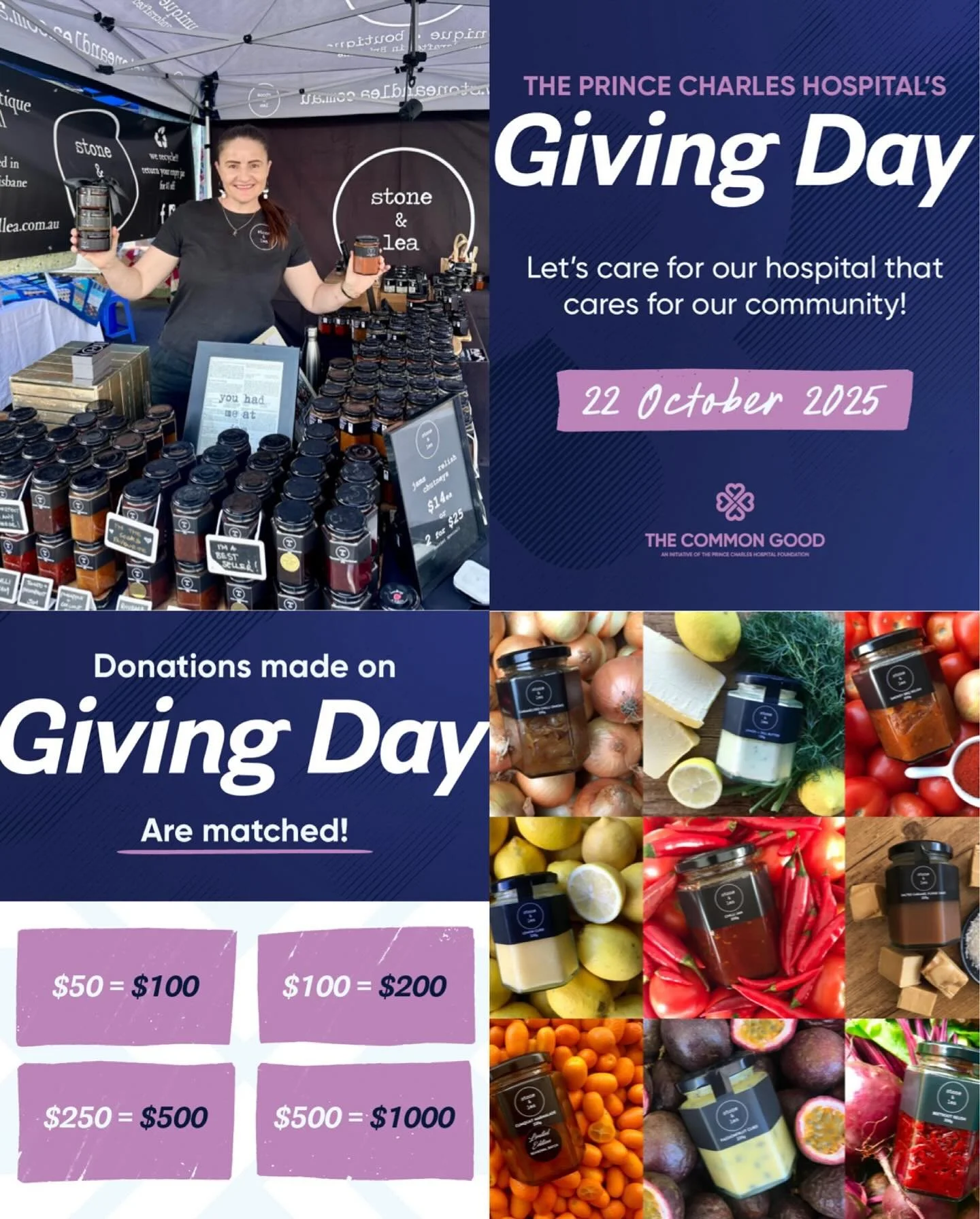 It&rsquo;s Giving Day at the Prince Charles Hospital for @thecommongoodau 🫶🏼 all donations will be doubled &amp; we will be donating 20% of our profits today to the foundation 🤍

#thecommongood #givingday #princecharleshospital