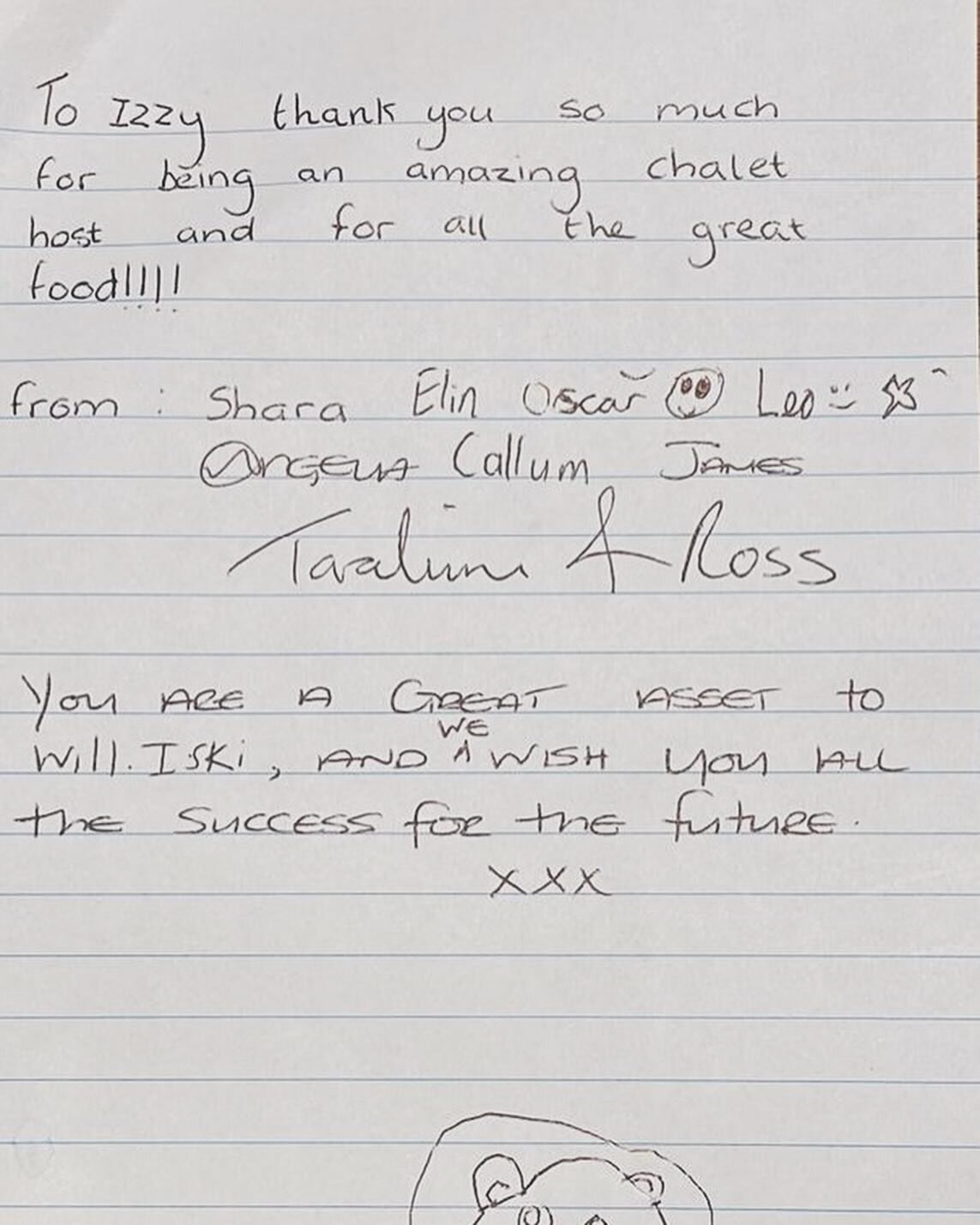 Well this is a full circle moment 💫
Our lovey host Izzy received this note from her fab guests in Chalet Cache last week&hellip;.which reminded us of the note 11 year old Izzy left for us back in 2017 when she was a will-I-ski? guest staying with he