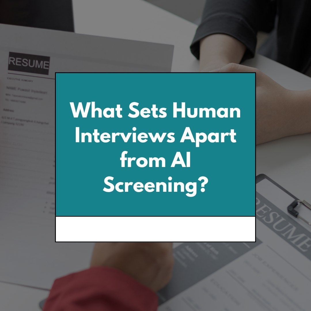 Ever wonder what makes human interviews stand out from AI screening?⁠
⁠
AI screening certainly streamlines initial candidate evaluations, but human interviews offer something invaluable: empathy and insight. 🧠 While algorithms can analyze data effic