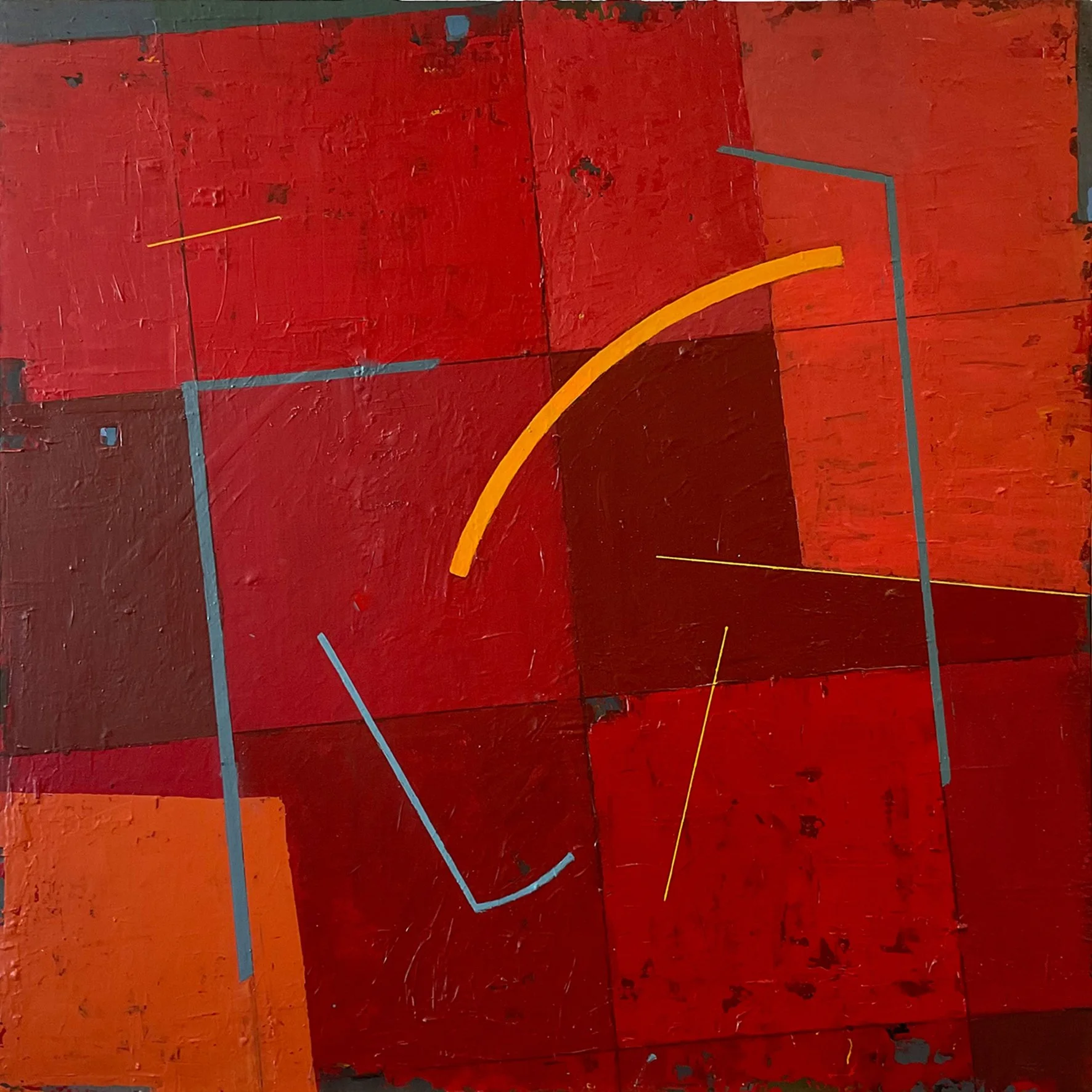 Inger Karthum "Blå Linjer, Gul Bue"