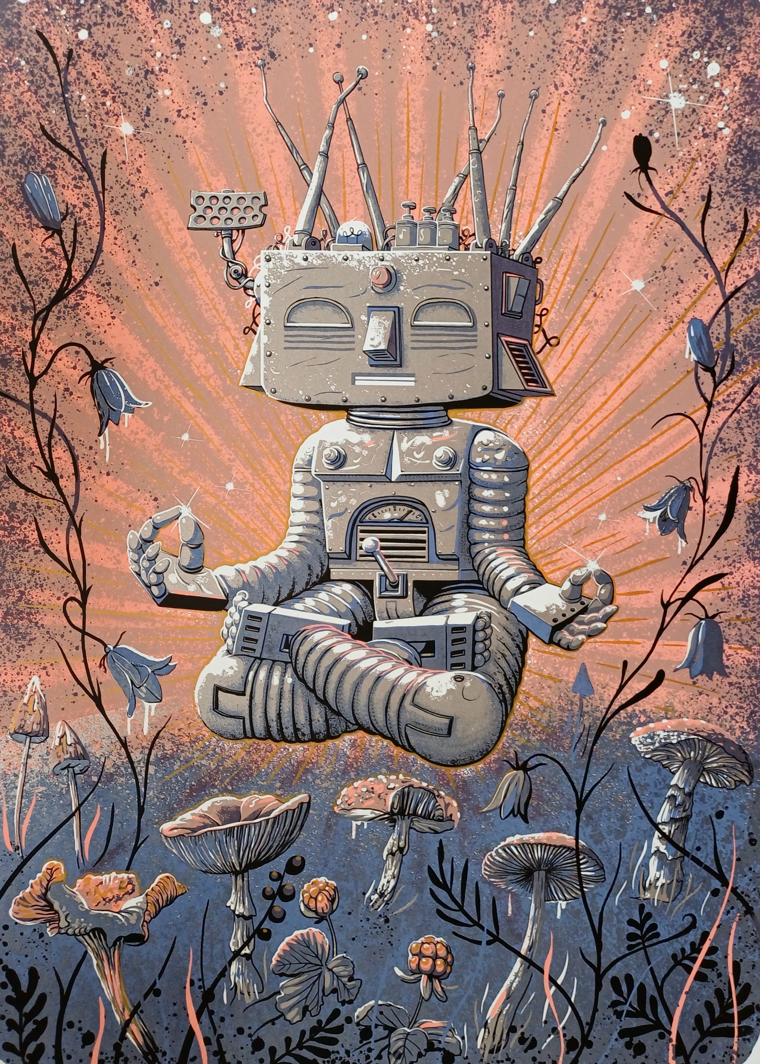 Lars Aurtande "Yoga Fire", silketrykk, 62x90 cm., 6825 kr..jpg