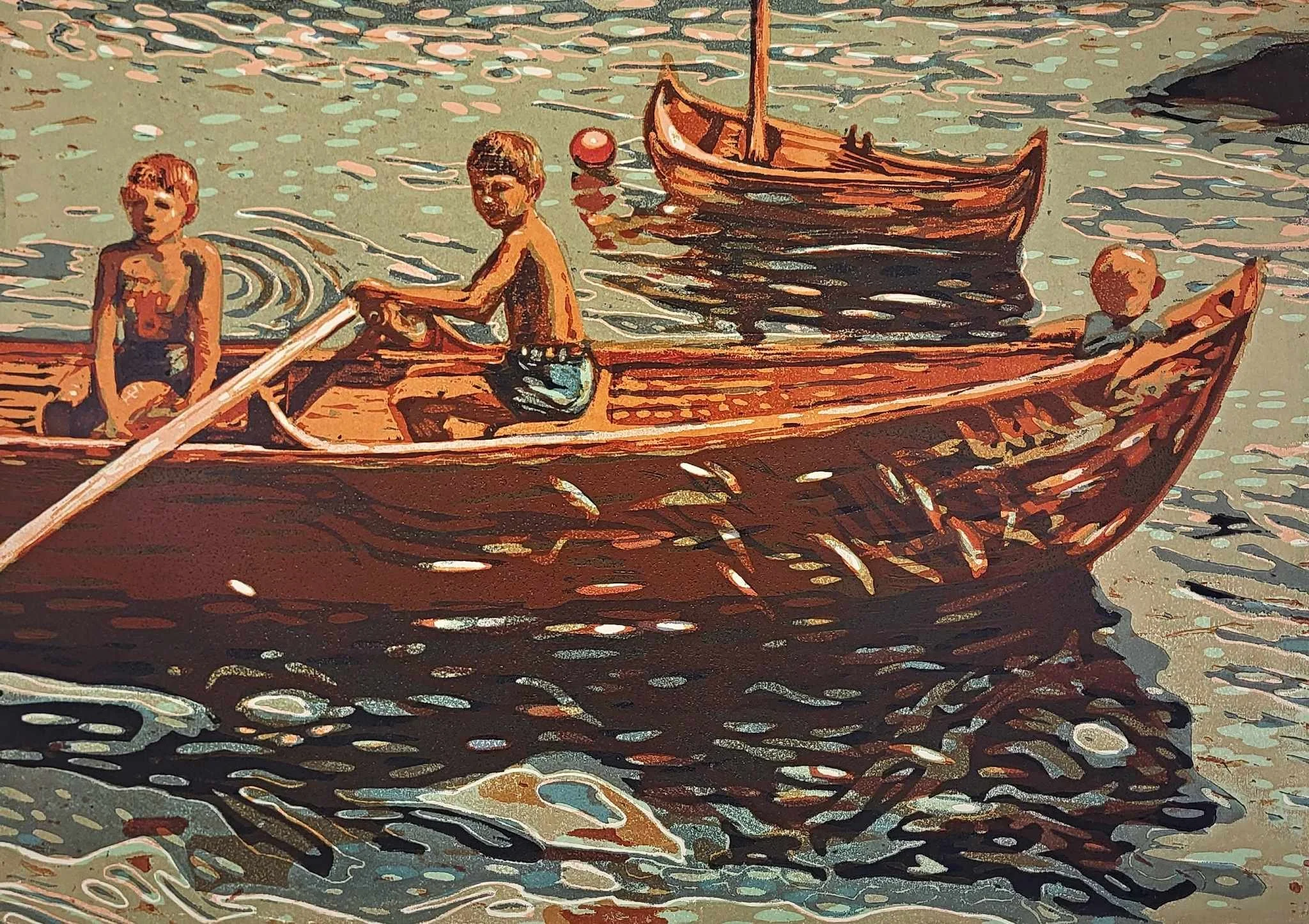 Tor-Arne Moen %22Barndoms sommer%22, tresnitt, 70x50 cm., 5250 kr.-kopi.jpg