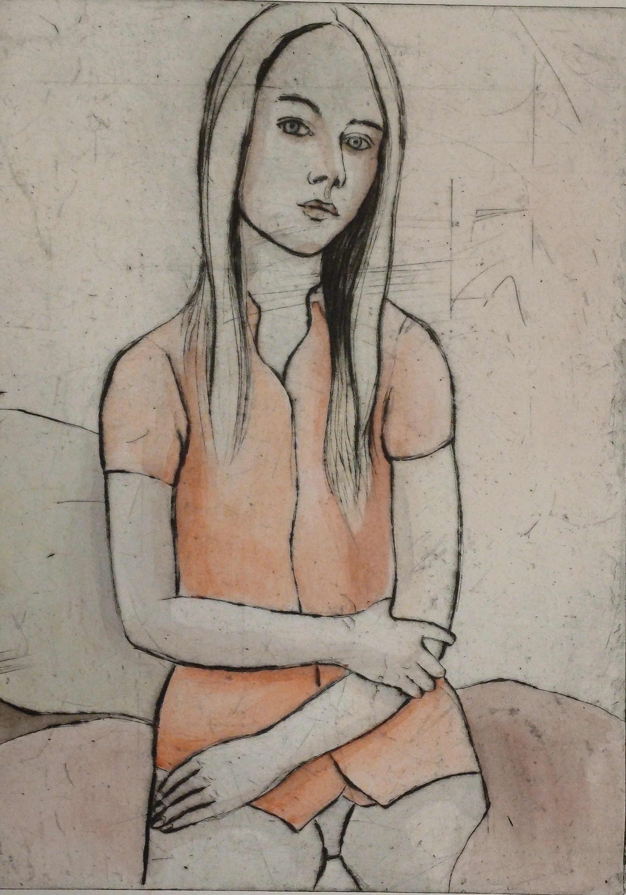 Girl with a red shirt