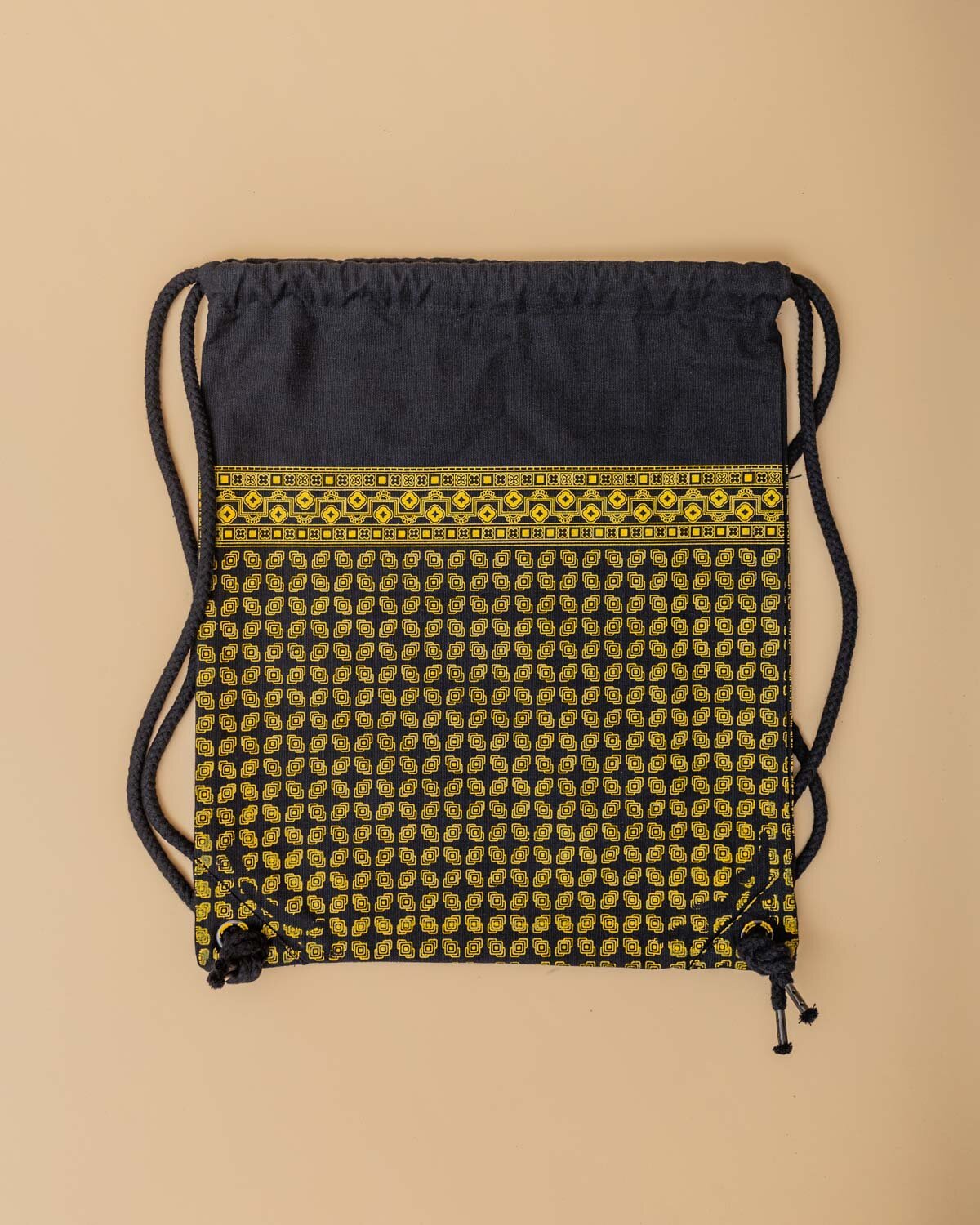 printed canvas drawstring bags