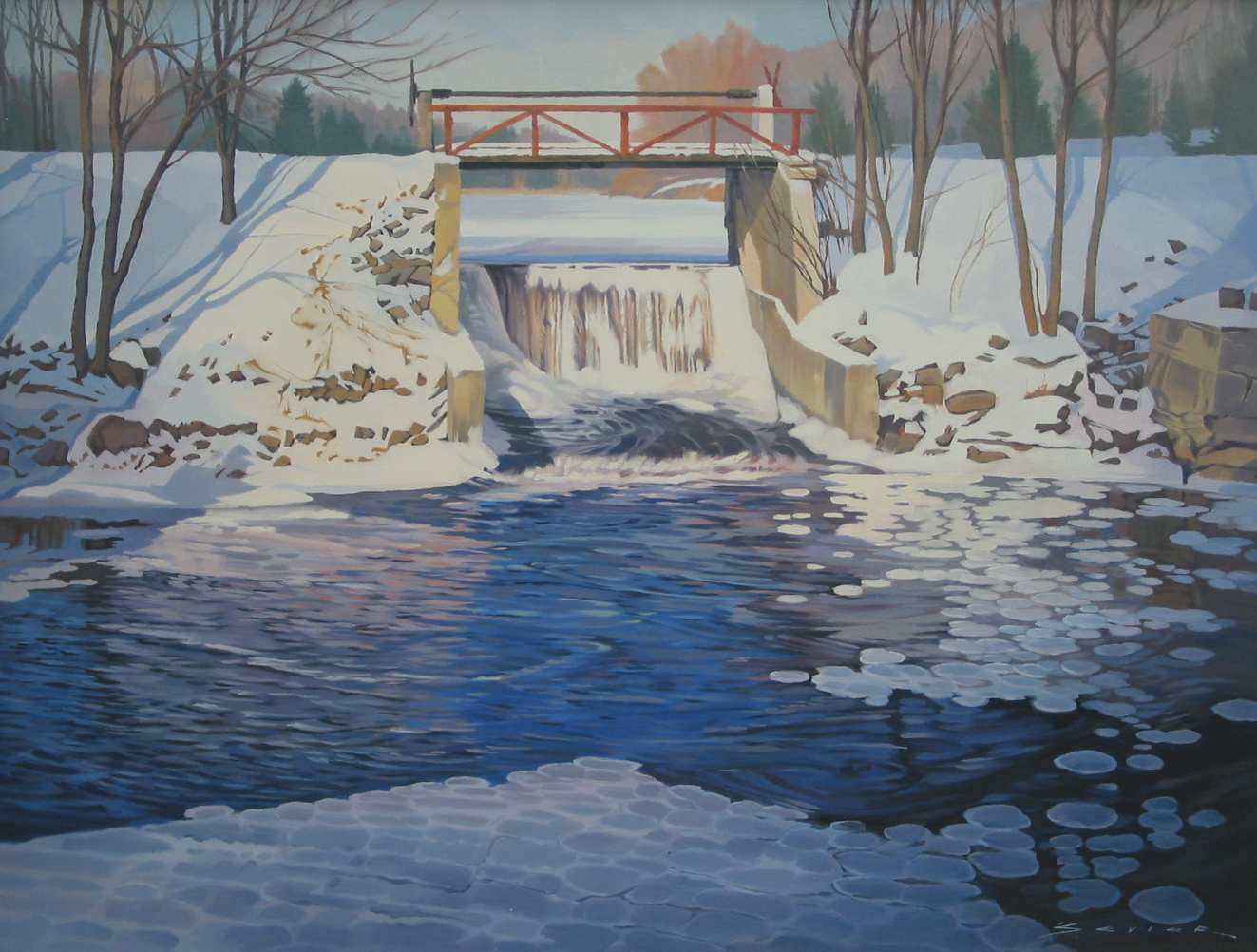  Dartford Dam, 40 x 50, oil 