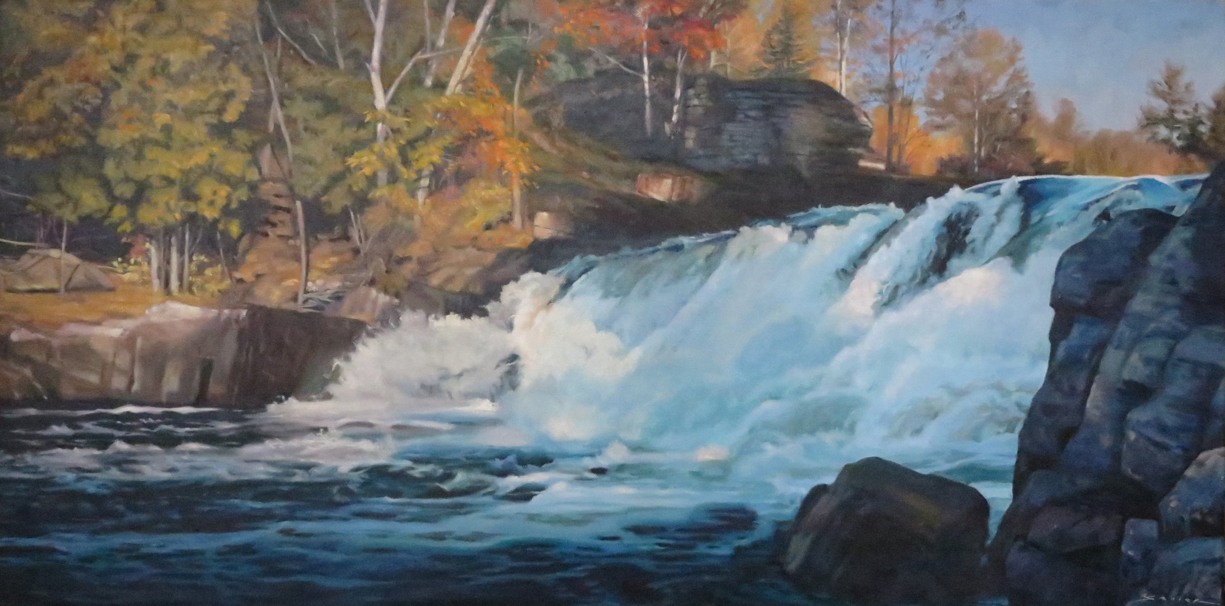  Oxtongue Falls, 20 x 40, oil 