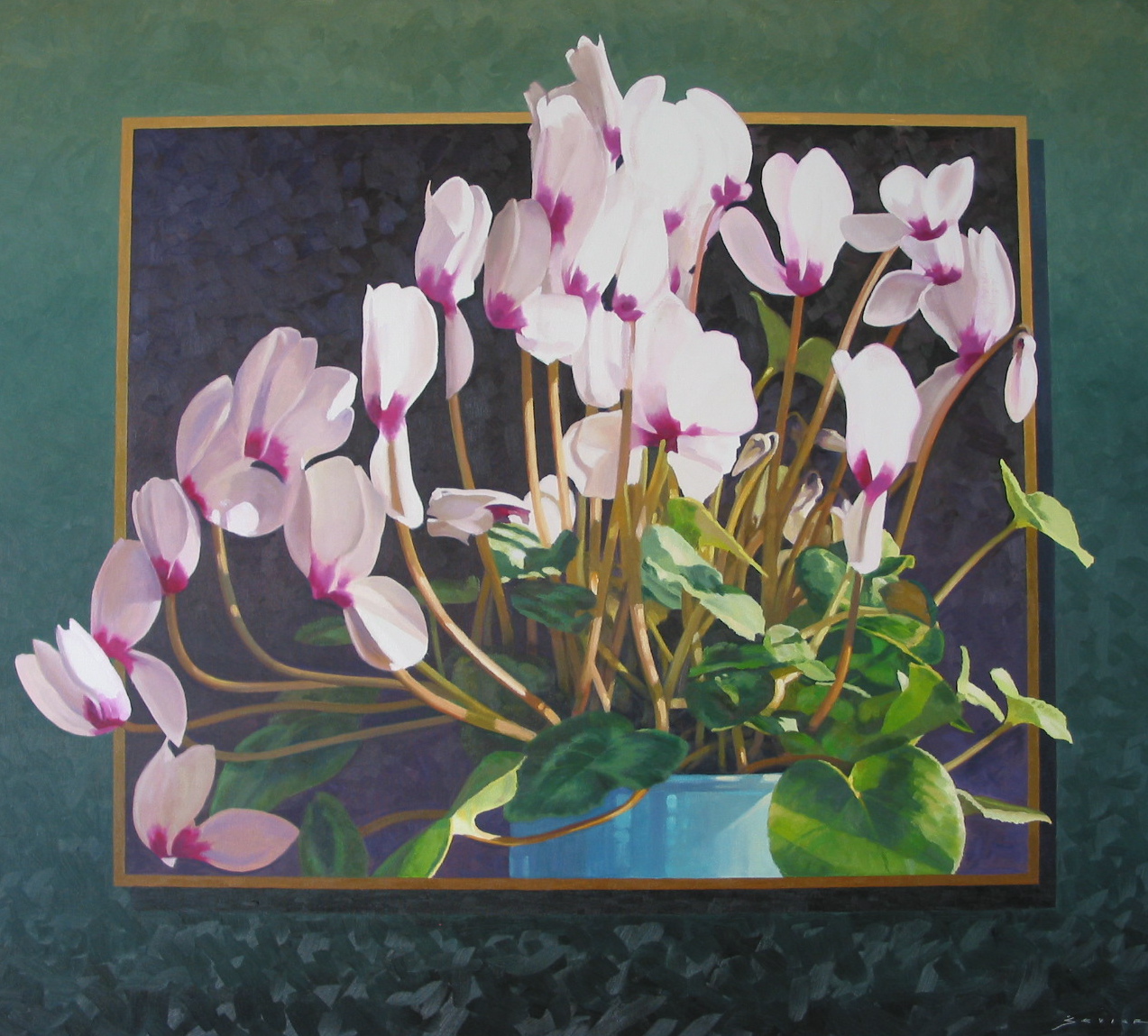  Cyclamen, 36 x 40, oil 