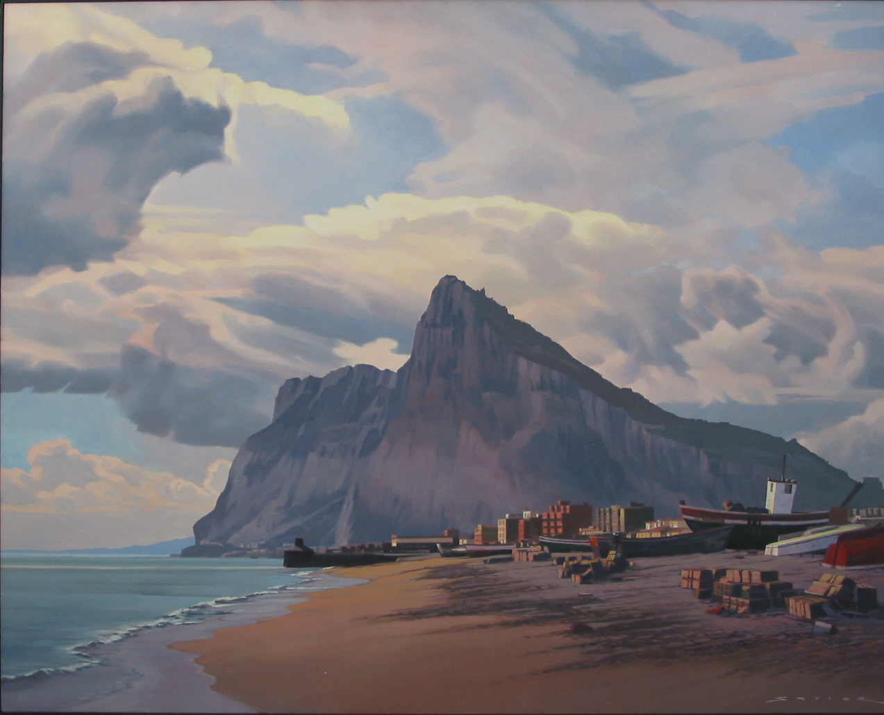  Gibraltar Looking West, 60 x 48, oil 