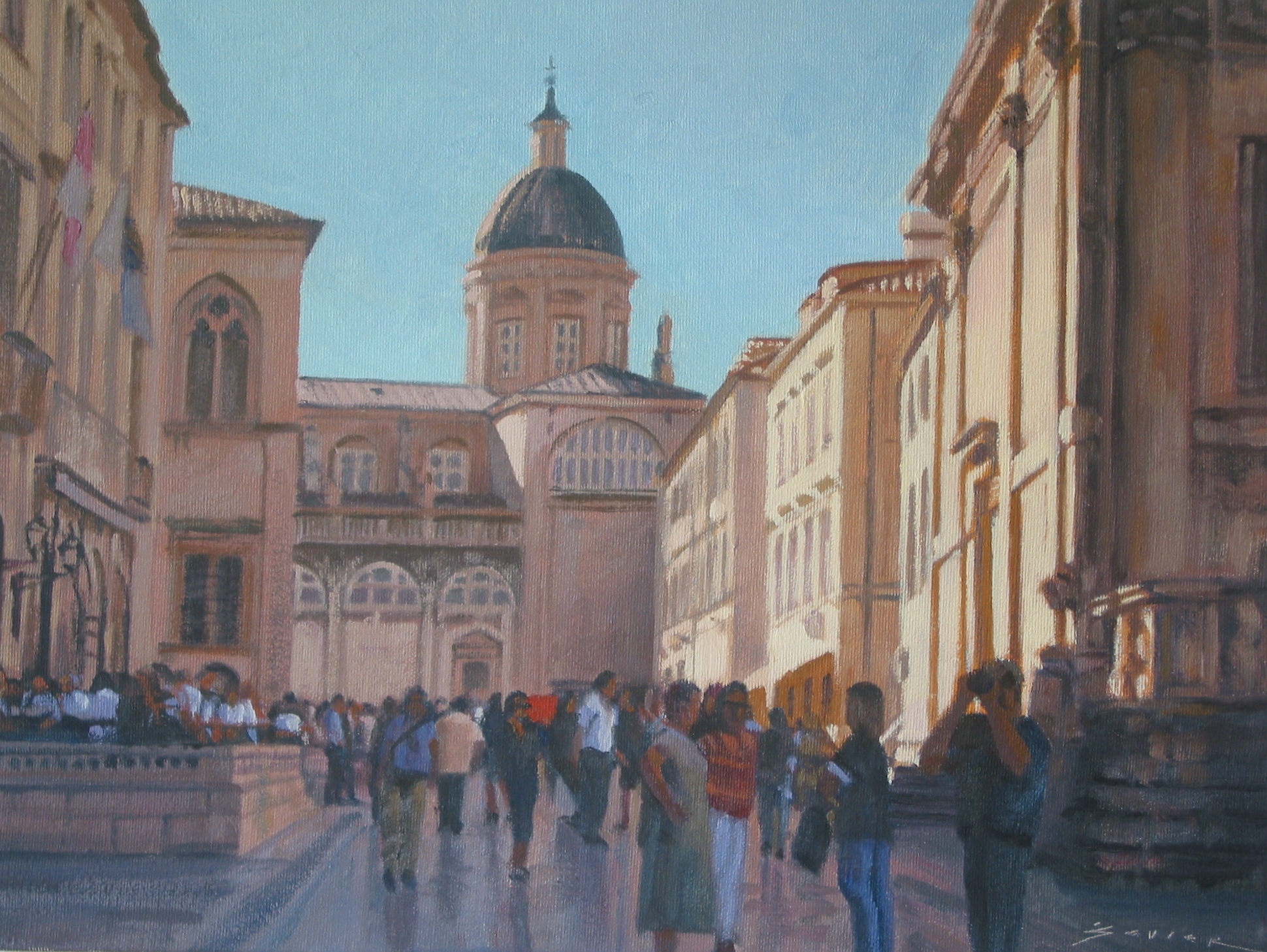  Main Square/Dubrovnik, 12 x 16, oil 