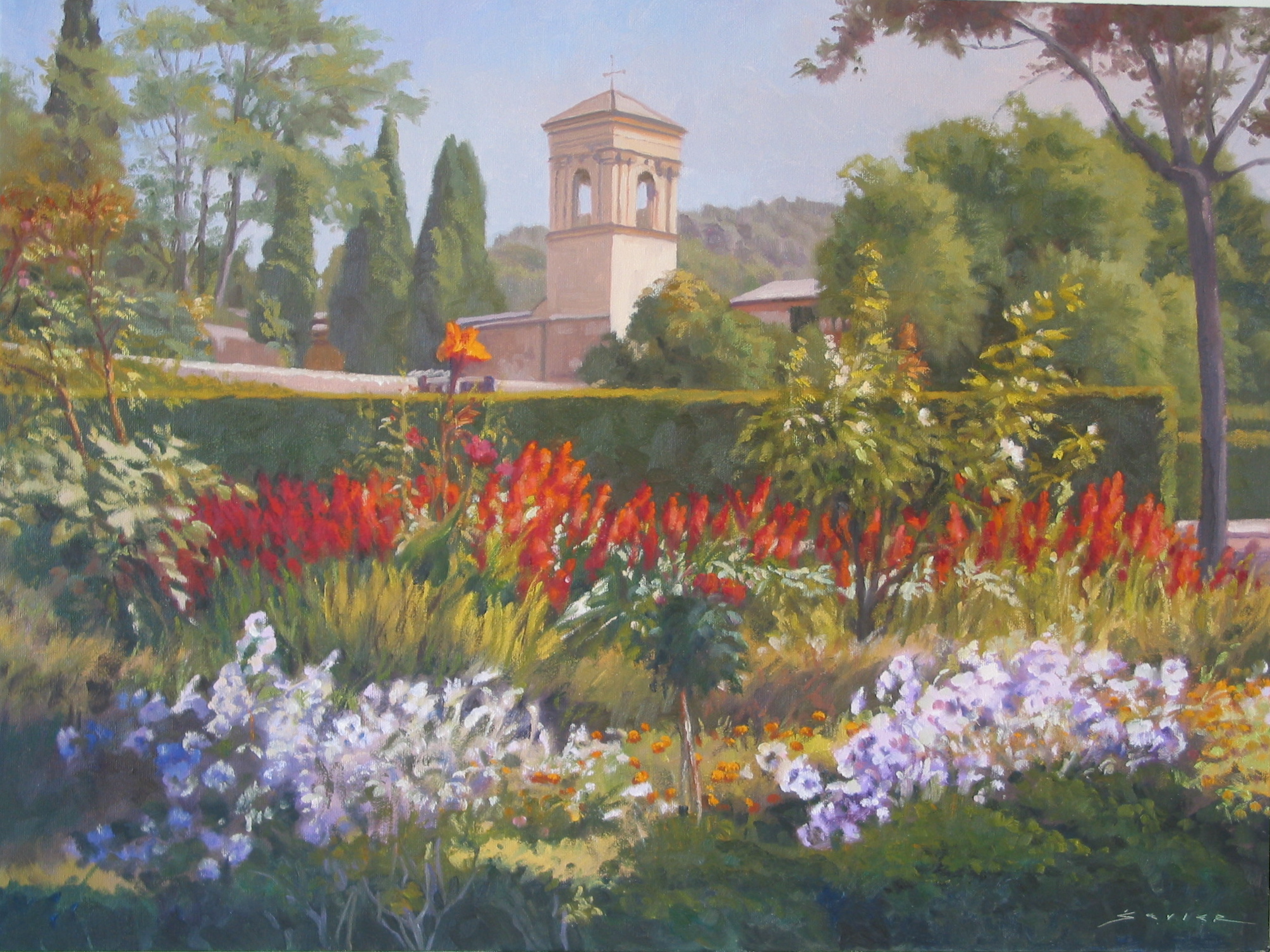  Alhambra Garden/Spain, 18 x 24, oil 