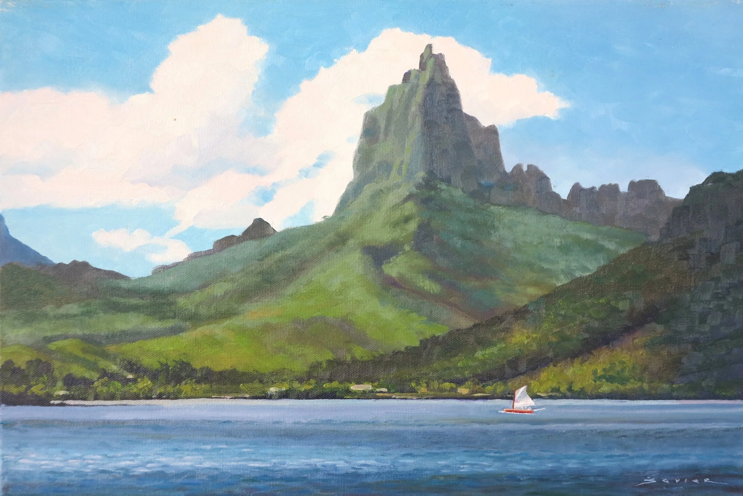  Cook's Bay Moorea, 12 x 18, oil 