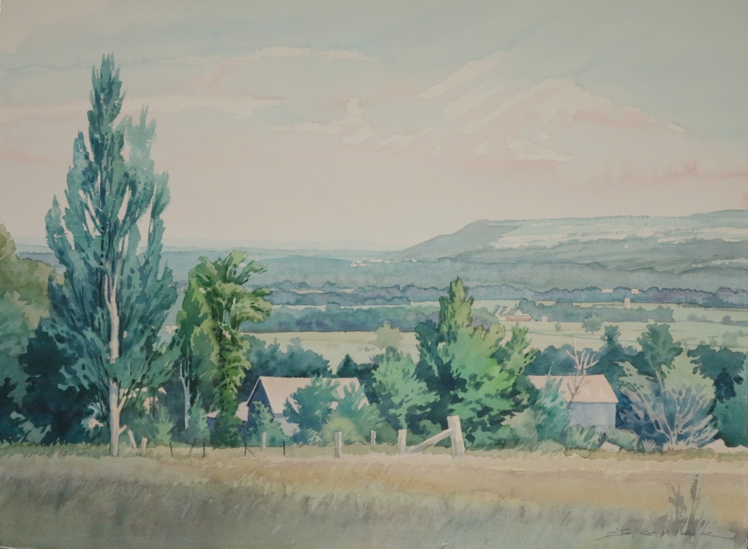  Blue Mountain, Looking East &nbsp;22 x 30 watercolour 