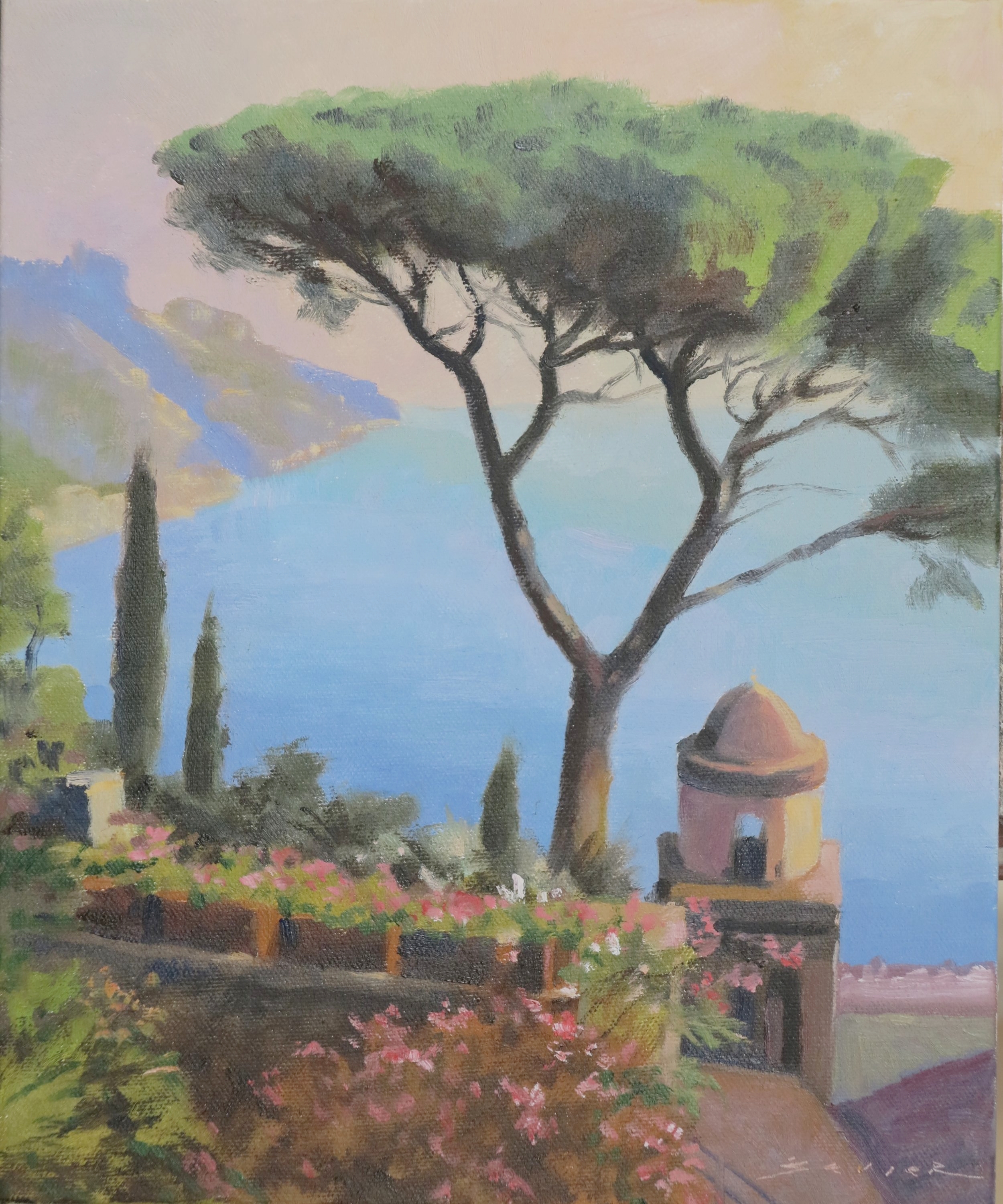  View from Ravello/Italy, 12 x 10, oil 
