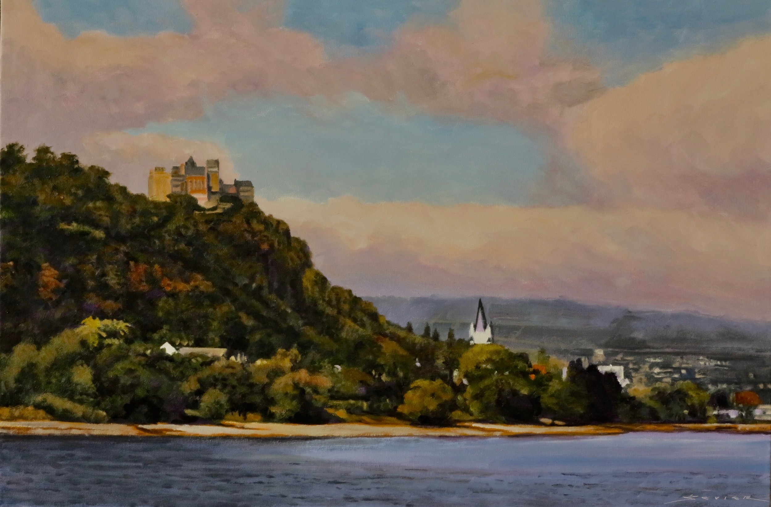 Gutenfels Castle, Kaub Germany    20" x 30" oil