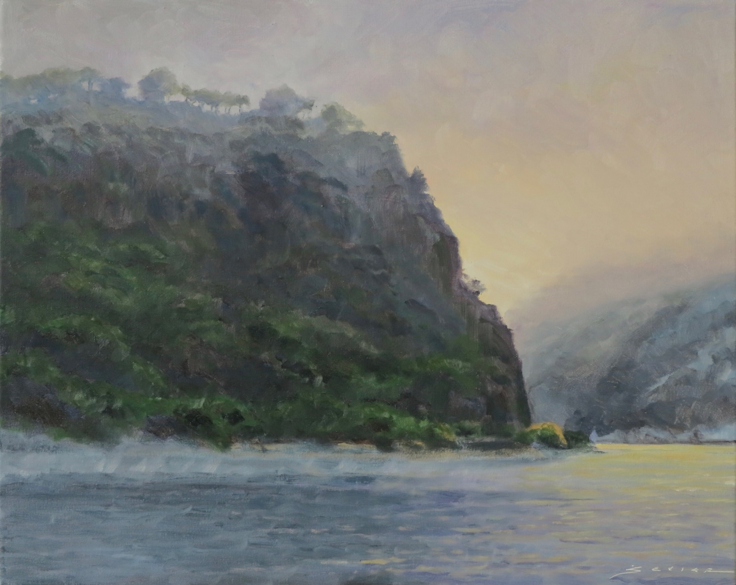 The Lorelie (Rhine Gorge), Germany        16" x 20" oil