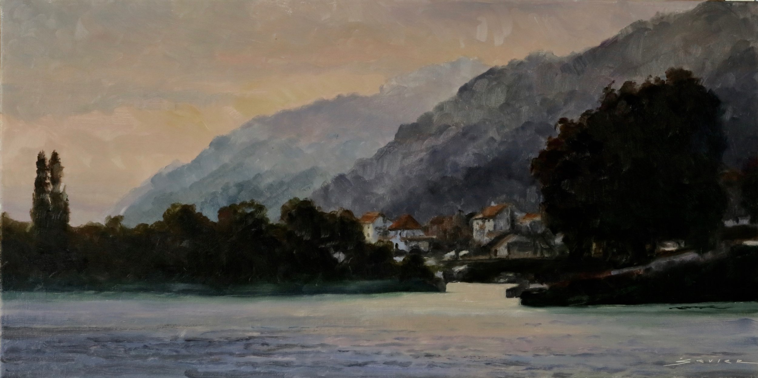 Along The Rhine  12" X 24"