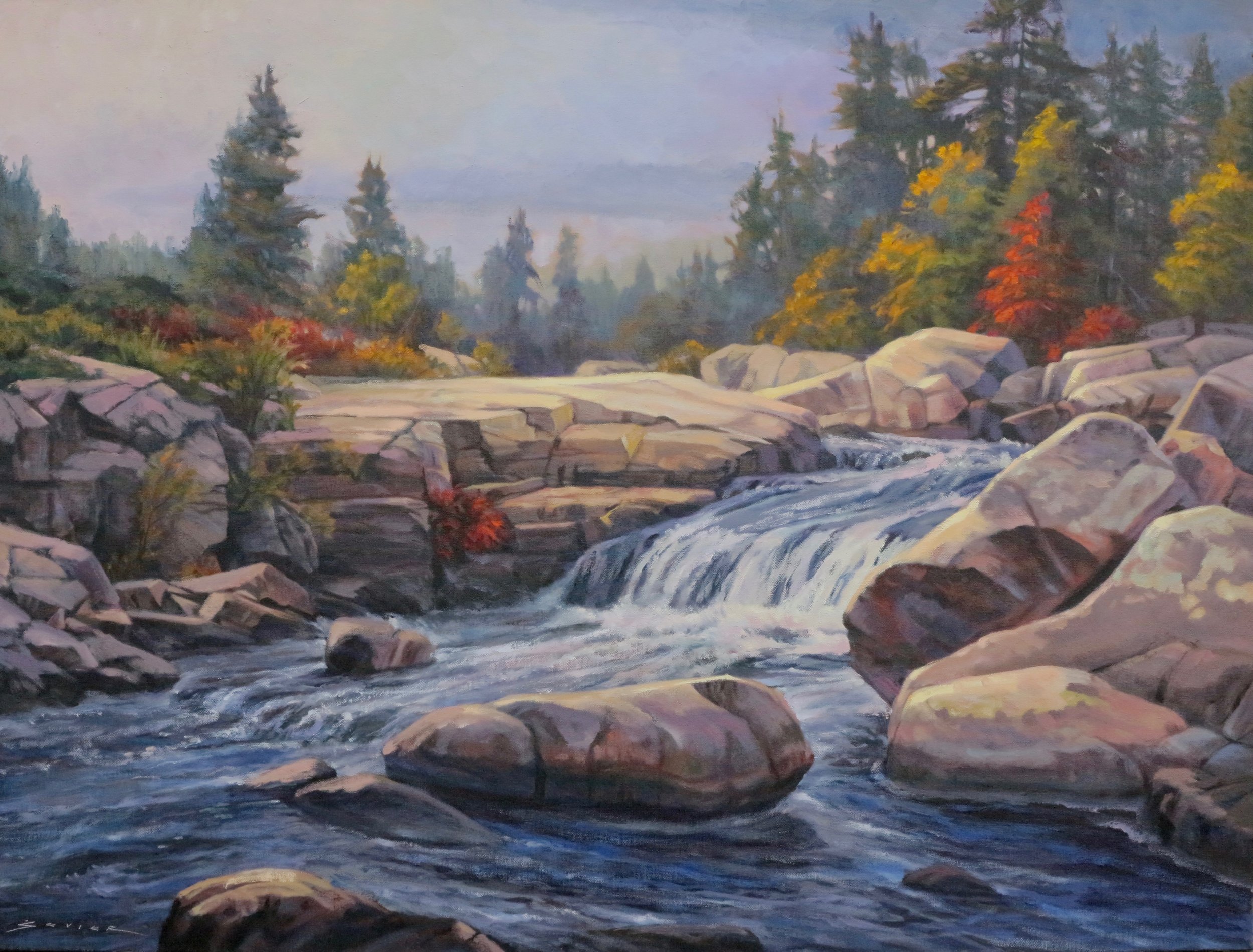  Shangri-la Falls, Temagami  30” x 40”  oil 