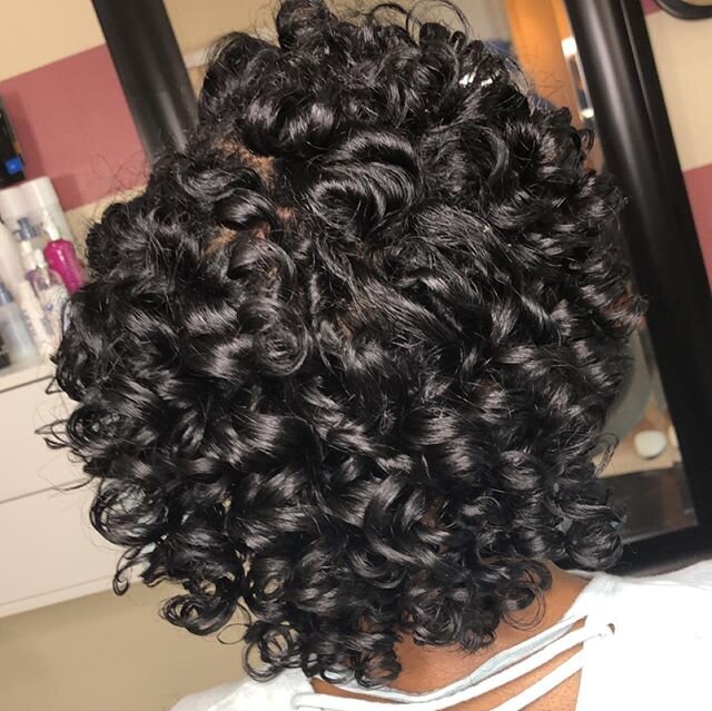 Swipe to see the before ‼️‼️‼️ This client hair was very dry, extremely uneven, &amp; dull. She received our signature rod set, our organic hair merengue deep conditioner, moisturizing leave-in conditioner for natural hair, &amp; our organic hot oil 