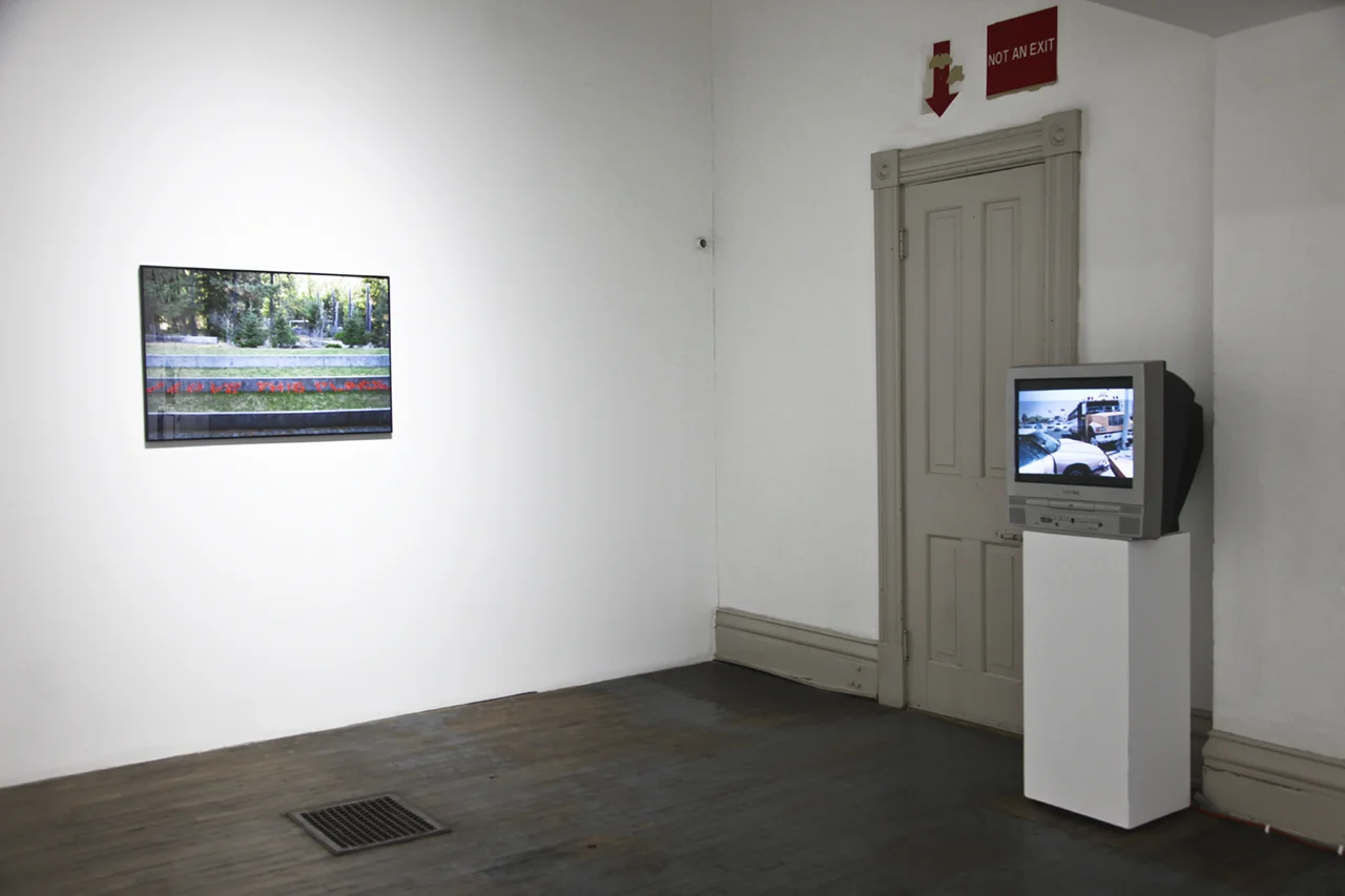 Installation view of the group exhibition "Replacing Place" (2017) curated by MK Guth at Anytime Dept., Cincinnati, OH