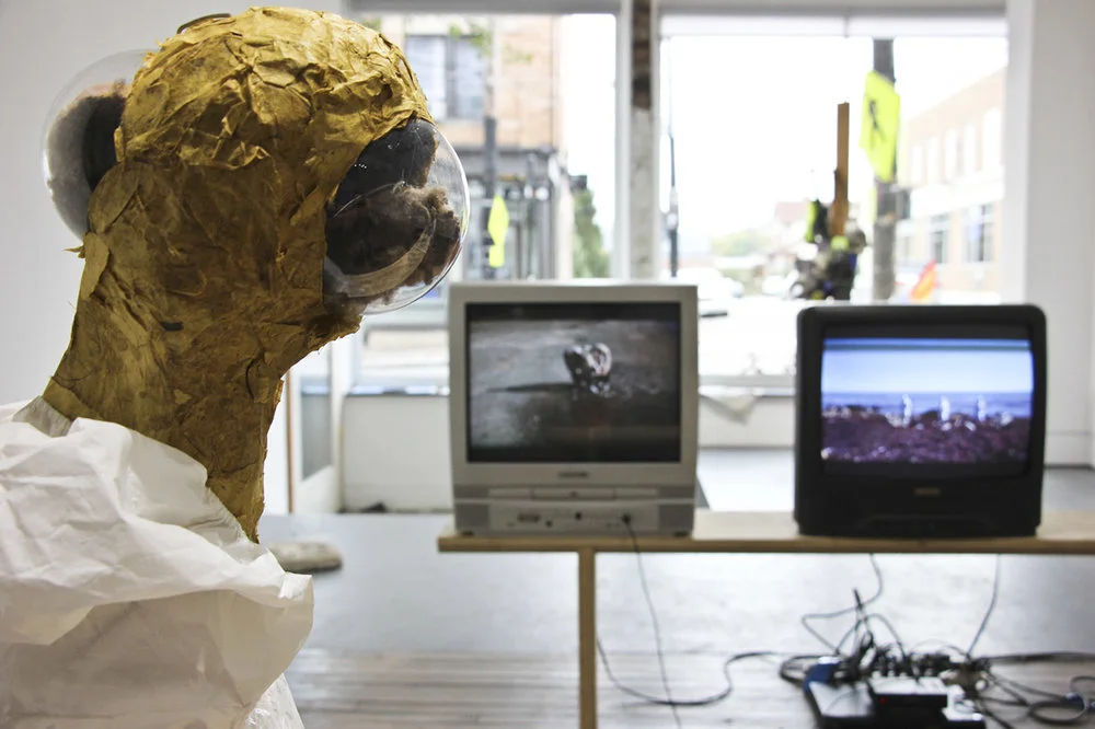 Installation view of Bernstein's work in "The Barometric Pressure is All Over the Place" at Anytime Dept. in Cincinnati, OH, 2017