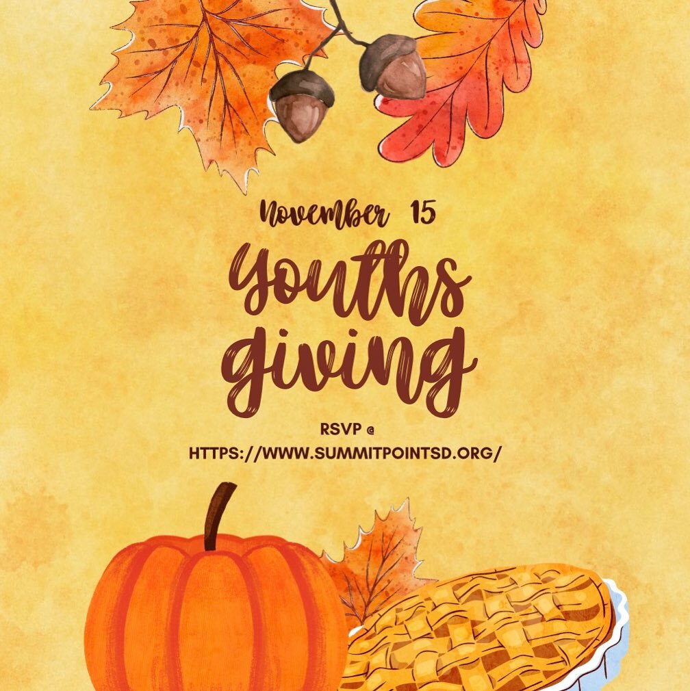 Don&rsquo;t miss our Youthsgiving event this Wednesday night 6:30pm