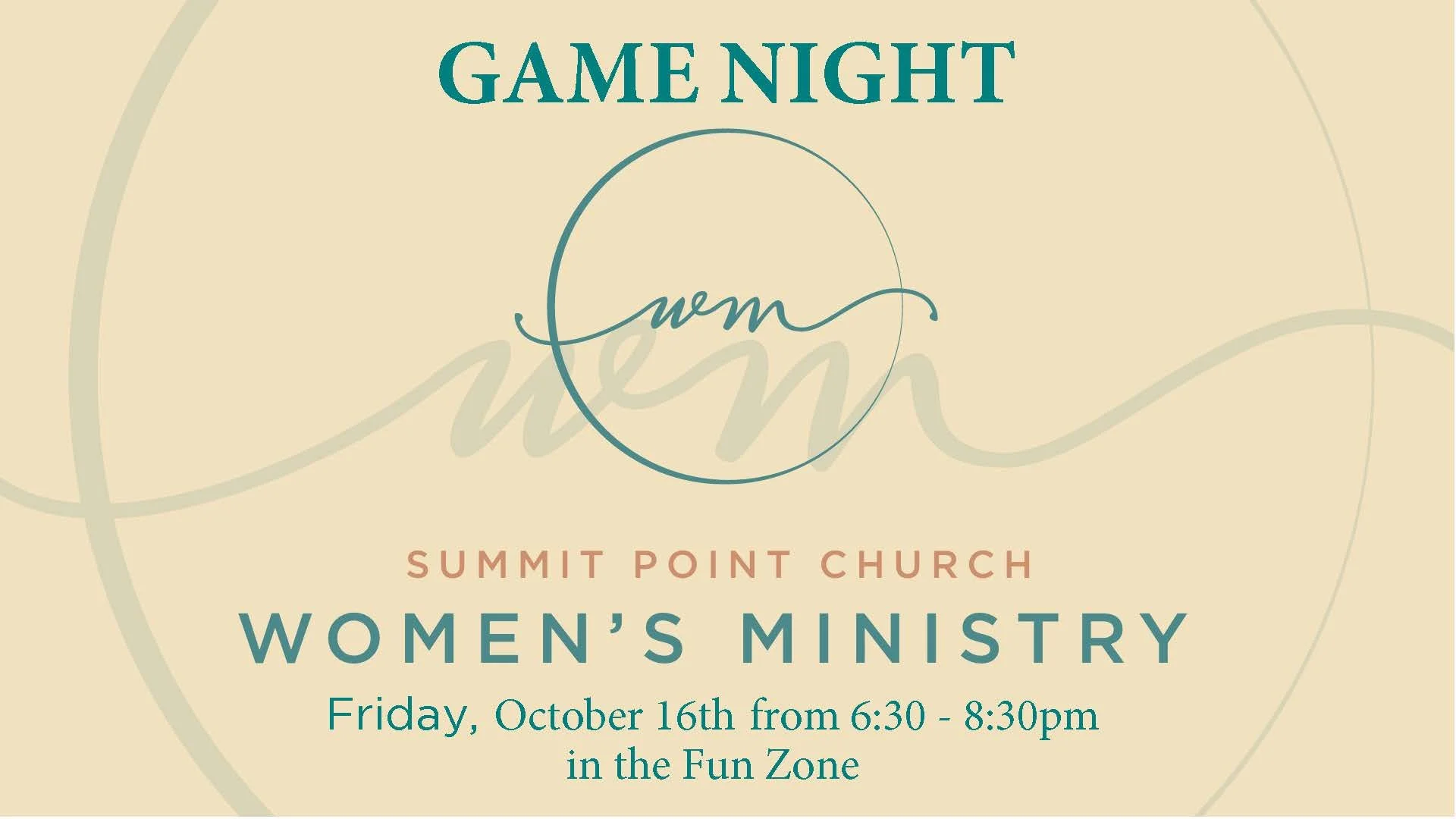 Women's Ministry Game Night