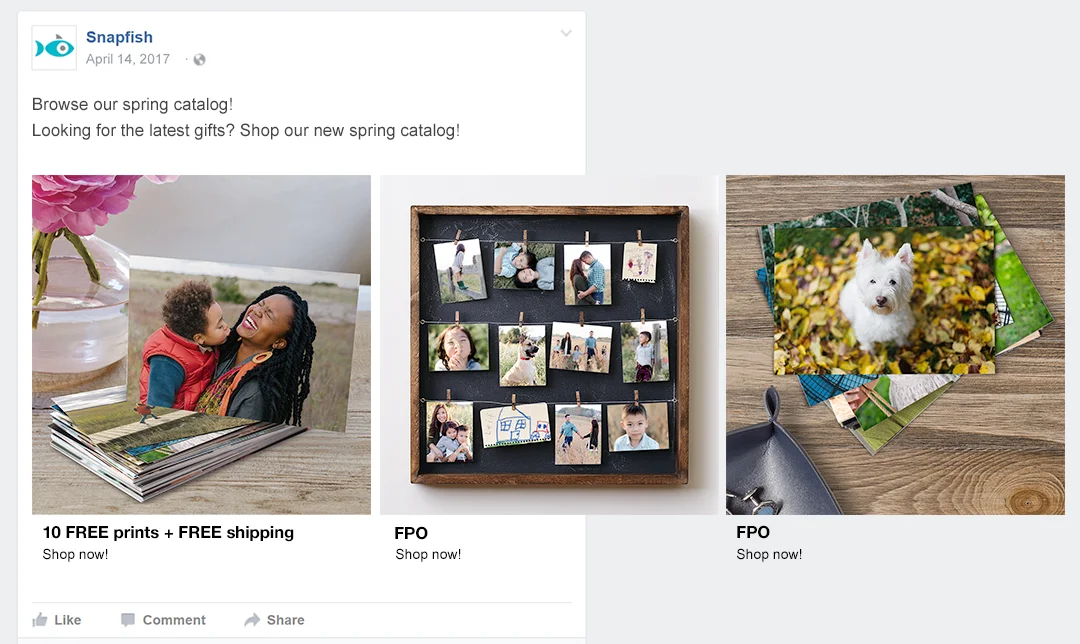 Facebook social media carousel tiles (Photoshop)
