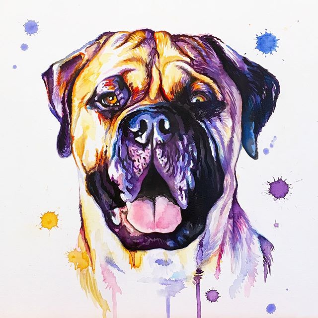 The wrinkles 😍
.
.
.
.
.
.
.
.
.
.
.
.
#LindsayMichelleART #dog #gift #present #surprise #mastiff #bullmastiff #gentlegiant #custom #dogart #dogpainting #animalpainting #houstonartist #animalart #animalartwork #art #artist #artwork #watercolor #ink 