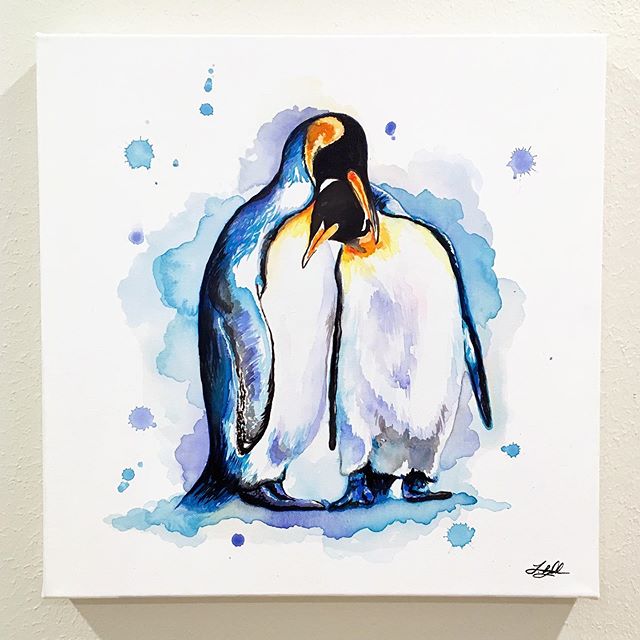 It&rsquo;s one of my best friends 30th birthday today!!!🥳 One of the funniest, craziest, genuine and loyal people I know! I hope you have the best day ever 🐧 .
.
.
.
.
.
.
.
.
.
.
.
#LindsayMichelleART #penguin #gift #present #surprise #custom  #an